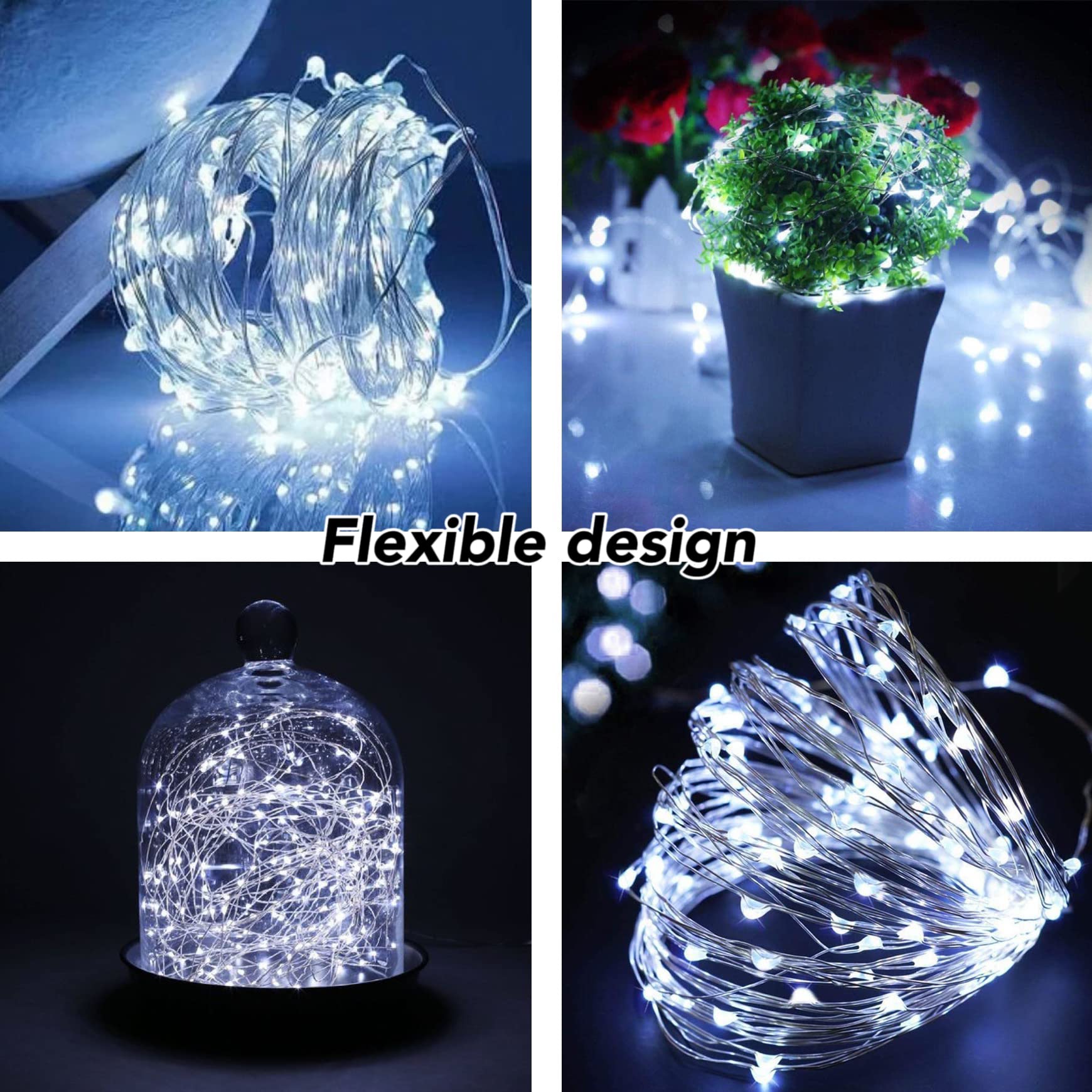 Ligarko Solar Fairy Lights Outdoor, 2 Pack 46Ft Solar Garden Lights Outdoor Waterproof - Image 4