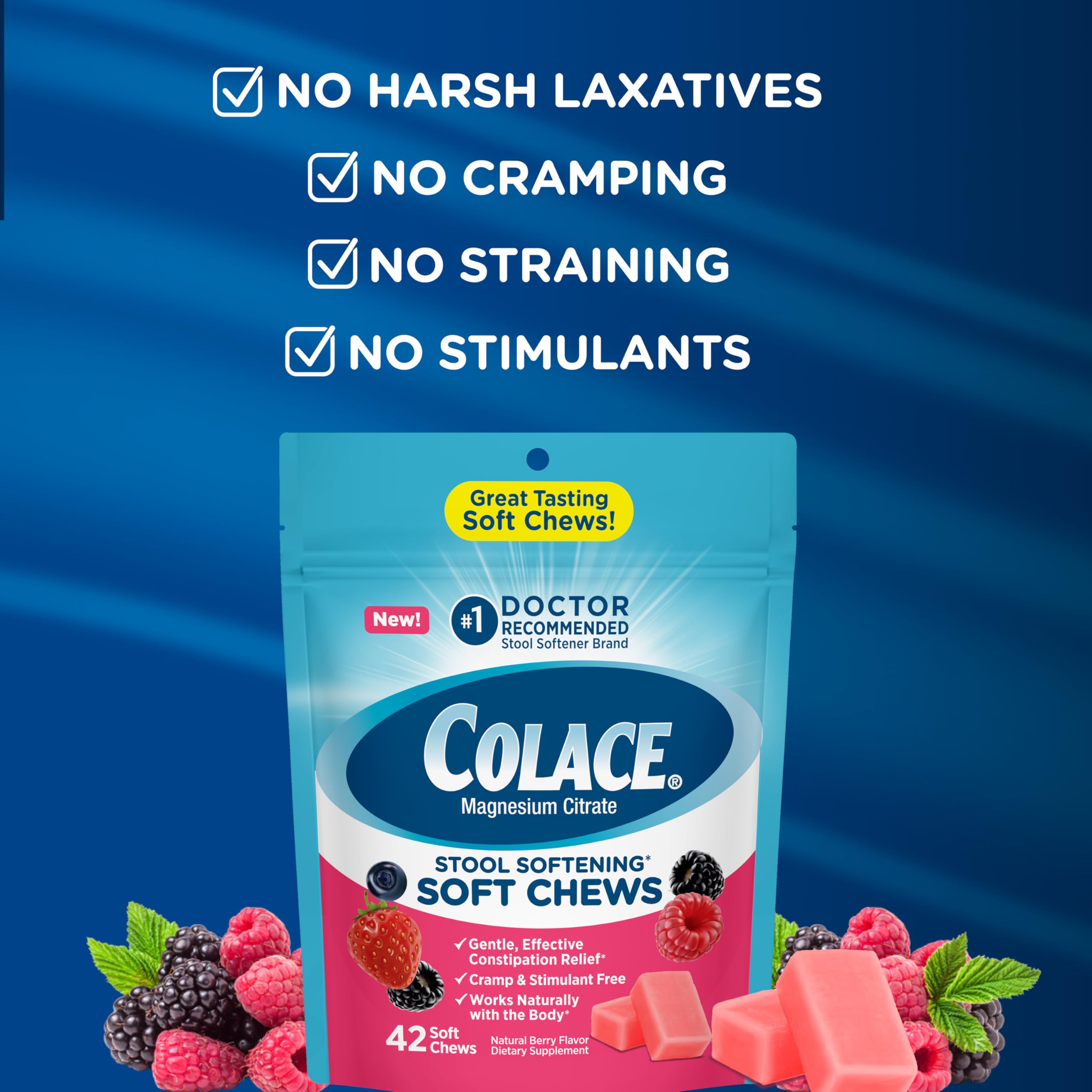 Colace Stool Softener Soft Chews, Mixed Berry, 42 Count — Amazon image 5