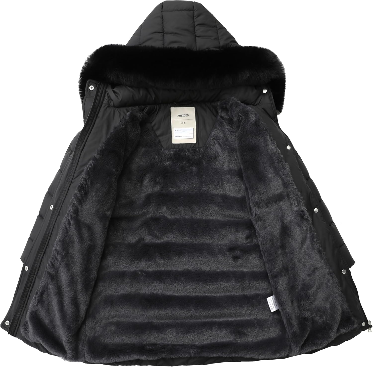 Girls' Warm Outwear Long Coat with Hood,Kid's Winter Puffer Jacket Insulated Warm Snow Parka - Image 3