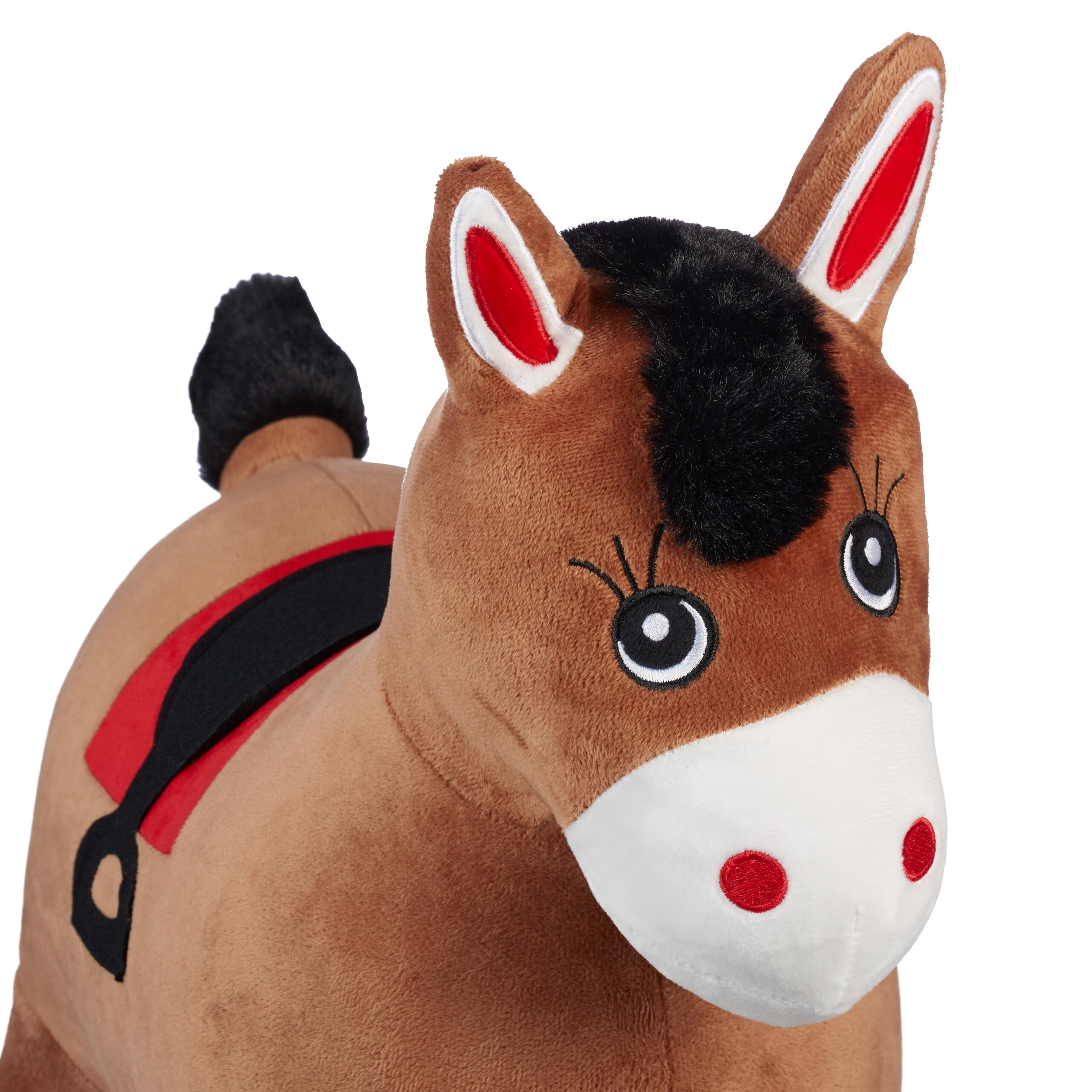 Cavallo Gonfiabile Realistico 80x94cm - Decorazione Feste A Tema Corsa E Compleanni - In PVC, Leggero E Portatile