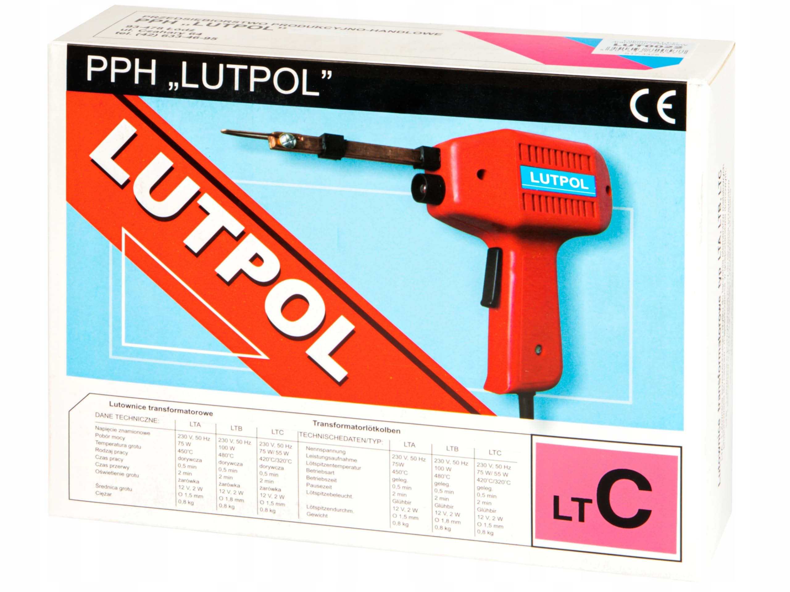 Blow LUTOWNICA TRANSFORMATOROWA LUTPOL LT-C 55/75W REGULACJA LED PISTOLET GROTY