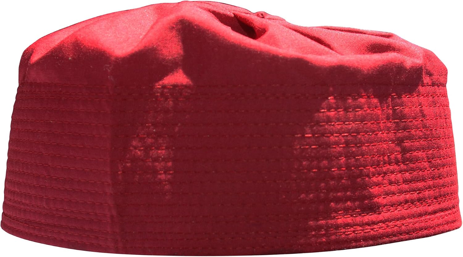 TheKufi Gray Cotton-Blend Pleated Top 3.5in Tall Fabric Kufi Prayer Cap Beanie image 5