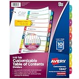 Avery Table of Contents Dividers, 1-10 Tab, Multicolor, 1 Set – view 1