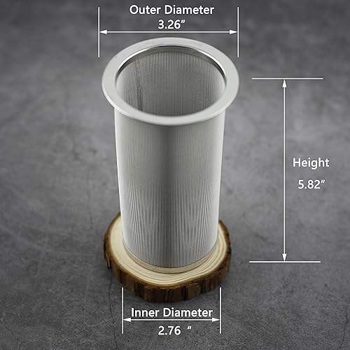 Miniatura 2 de Filtro de café frío para tarro Mason de boca ancha, acero inoxidable 304 de grado alimenticio, malla ultrafina, infusor de té y frutas, cafetera