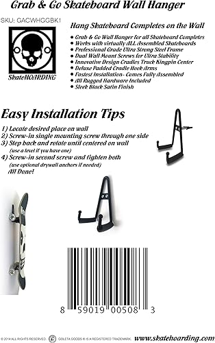 Miniatura 3 de Grab & Go - Soporte de pared para monopatín