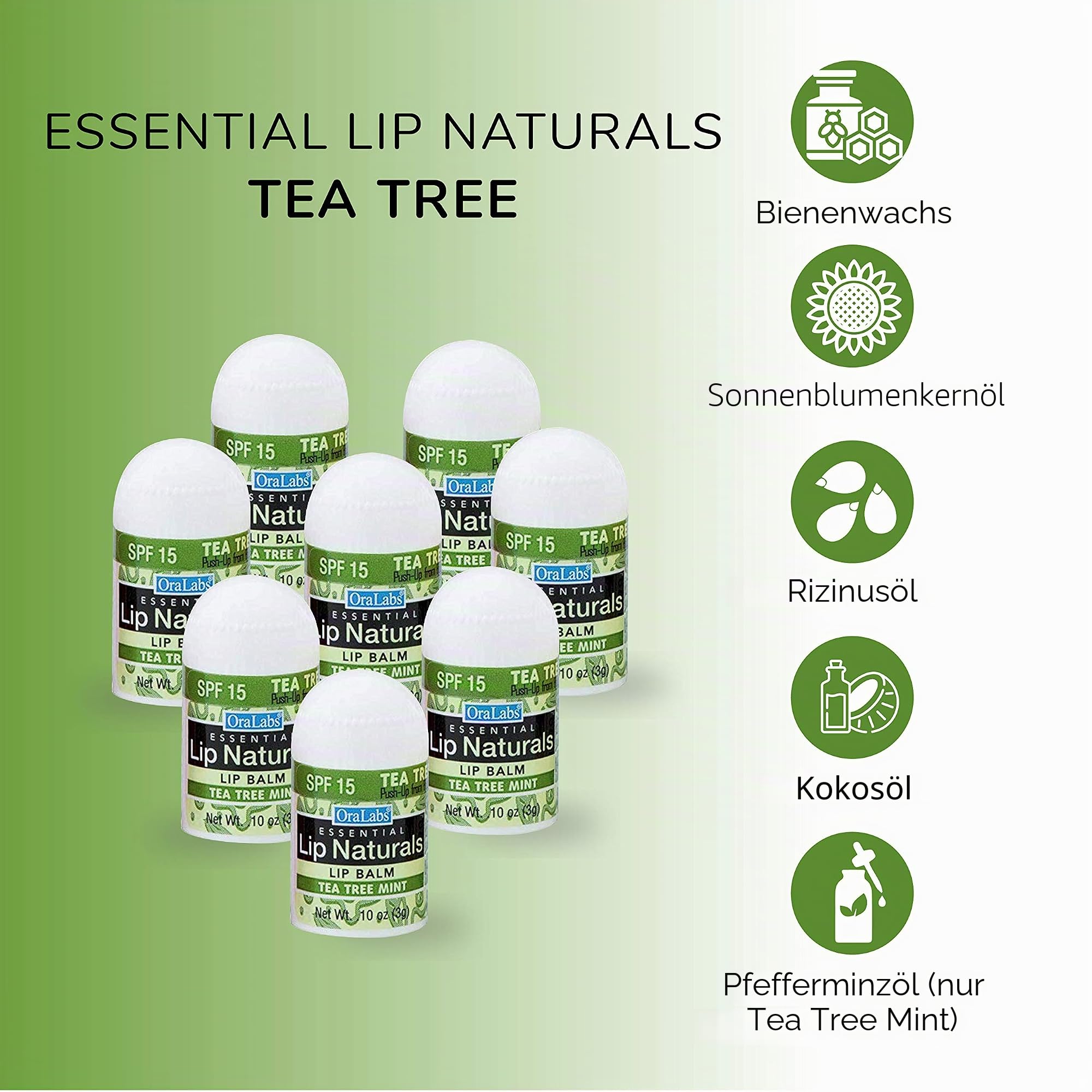 Lip Naturals | Mini-Lippenbalsam – LSF 15 – mit Vitamin E und Feuchtigkeitscremes – 12 Stück, SG_B07NVWHPM6_US, 1