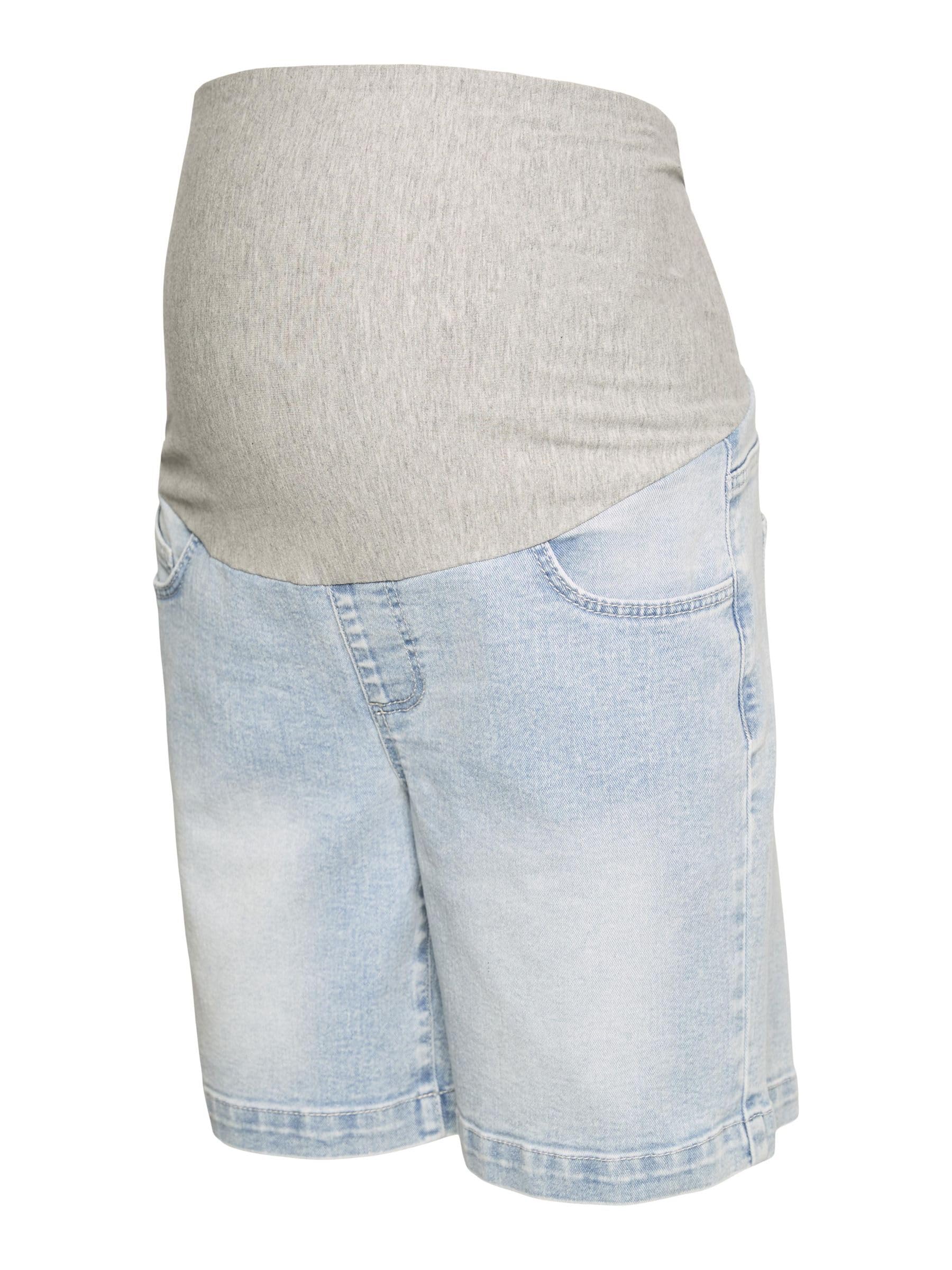 MAMALICIOUS Mama Licious damskie szorty dżinsowe Slim Fit Mid Rise Shorts