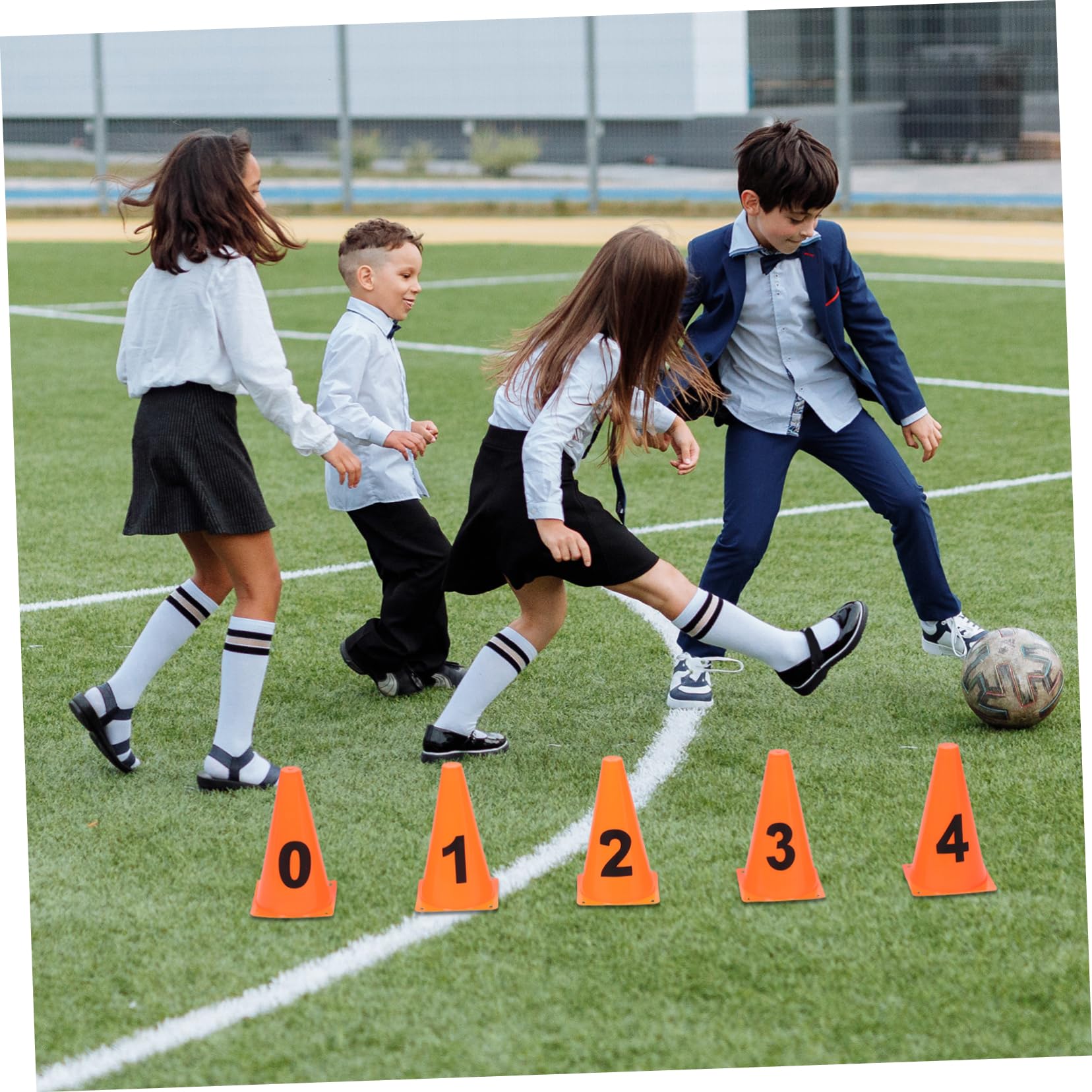 YARNOW Cubo De De Entrenamiento Conos De Práctica De Patinaje Conos para Entrenamiento Deportivo Postes De Agilidad De Fútbol Mini Conos De Futbol Polos Orange El Plastico