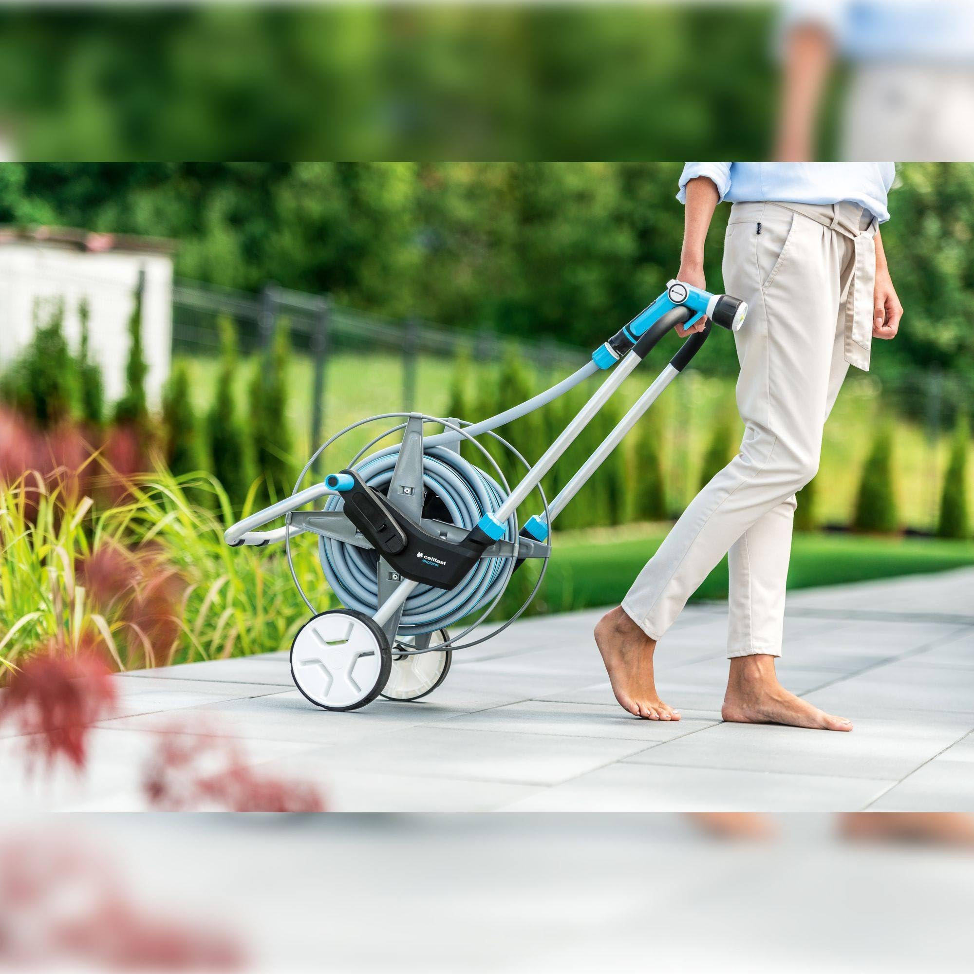 Cellfast Metallschlauchwagen Tragbar Explorer für Gartenschlauch max. 60 m - 1/2" 55-050
