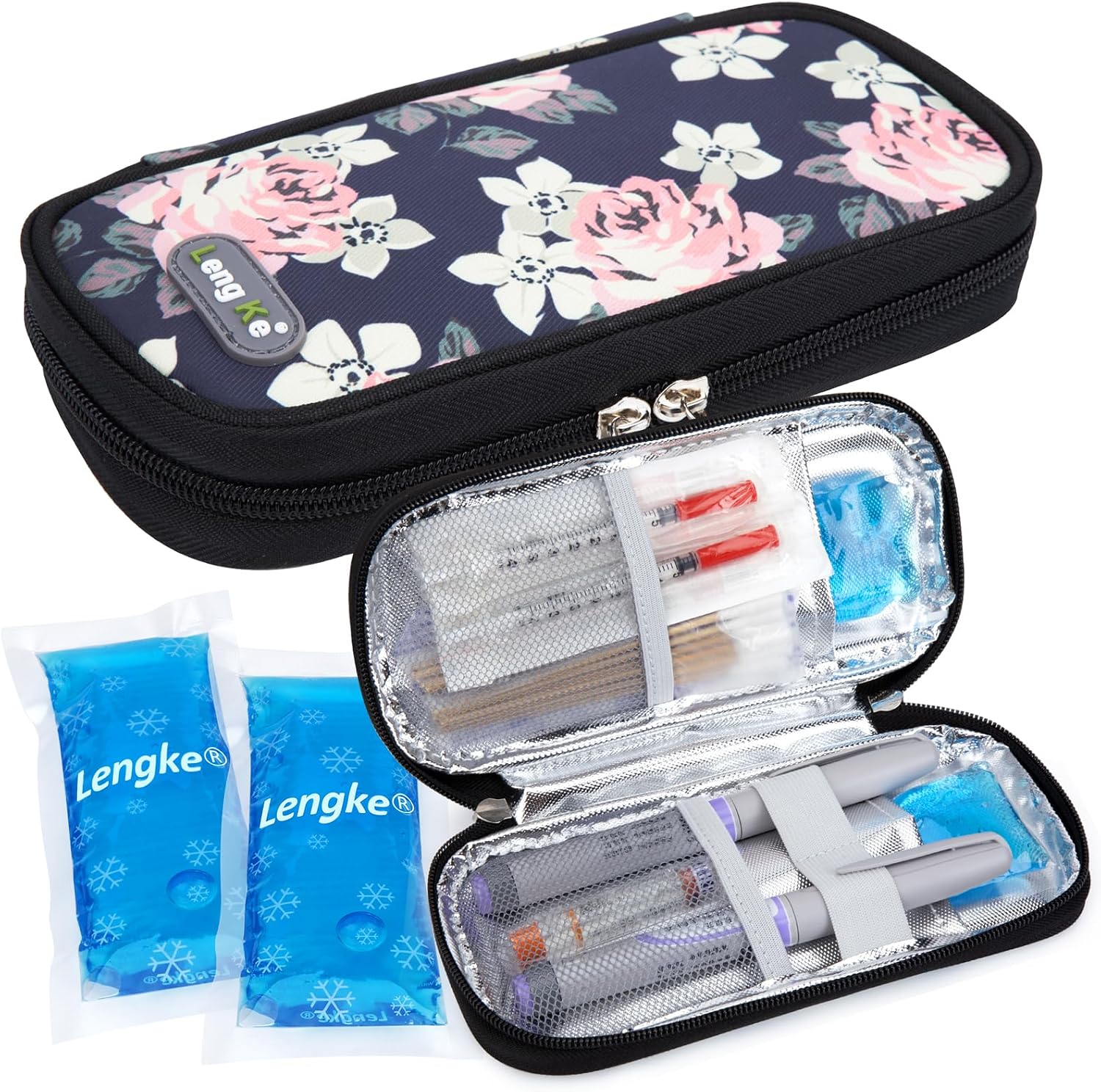 YOUSHARES Insulin Cooler Travel Case - Diabetic Case Insulated Organizer Portable Cooling Bag for Insulin Pen and Medication Diabetic Care Supplies
