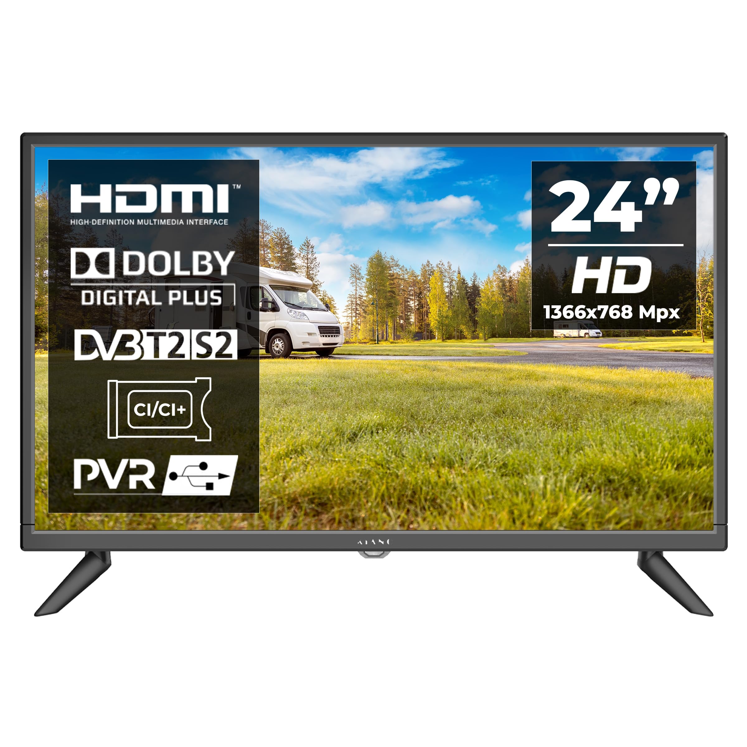 Téléviseur TV 32" Smart LED, 1366x768 HD, Android, WiFi, DVB-T2, HDMI USB Kiano