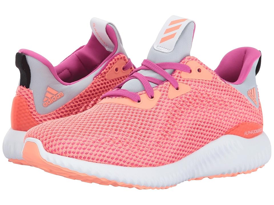 

adidas Kids Alphabounce J (Big Kid) (Bahia Magenta/Sun Glow/Clear Grey) Girls Shoes