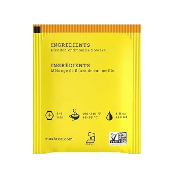 STASH Chamomile Herbal Tea, 100 Bags Bulk Pack, Caffeine Free
