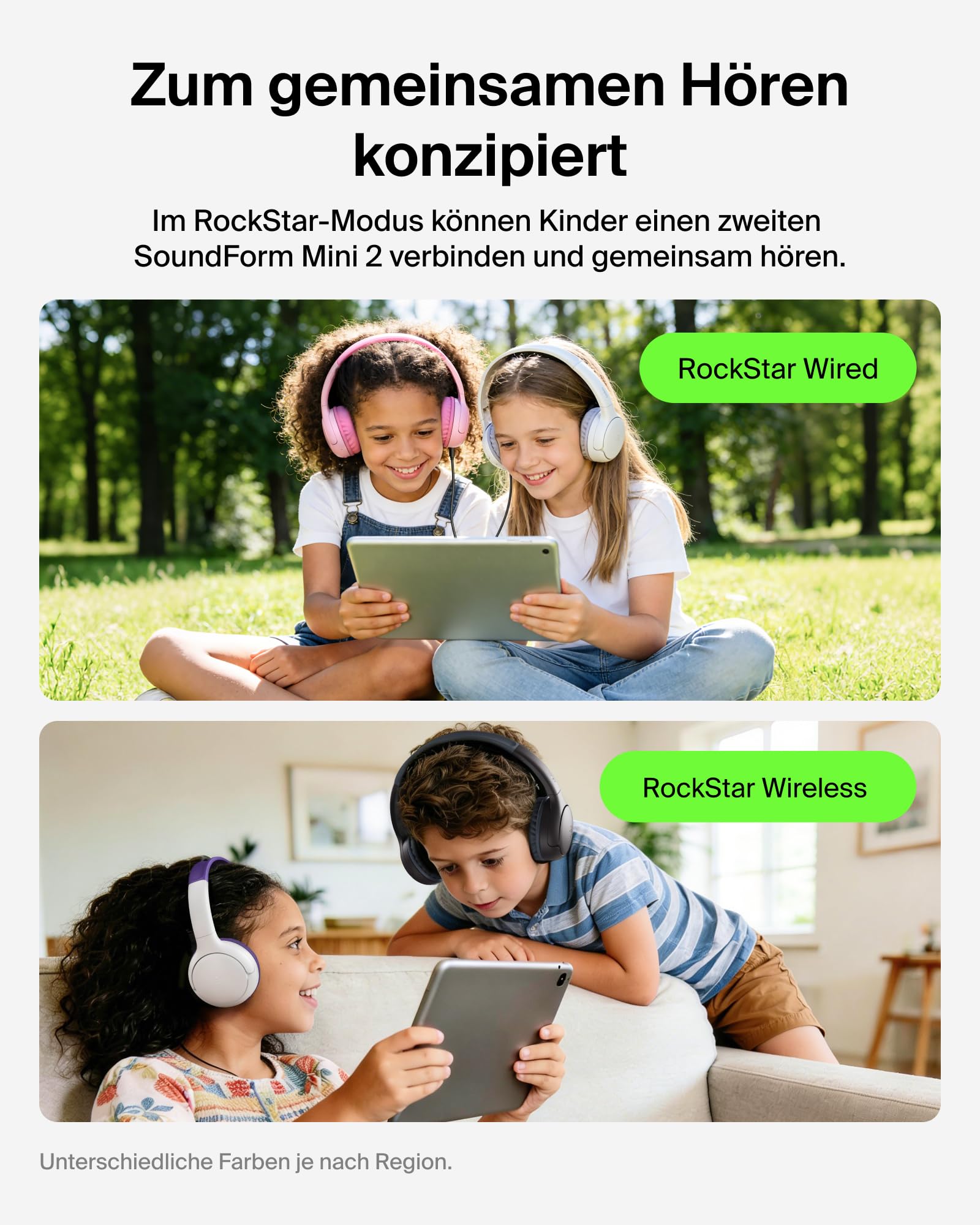 Belkin SoundForm Mini 2 kabelloser On-Ear-Bluetooth-Kopfhörer für Kinder, 55 h Laufzeit, Lautstärkebegrenzung auf 85 dB, mit Mikrofon, Kinder-Kopfhörer mit Schutzhülle für iPhone/iPad/Tablet - Blau
