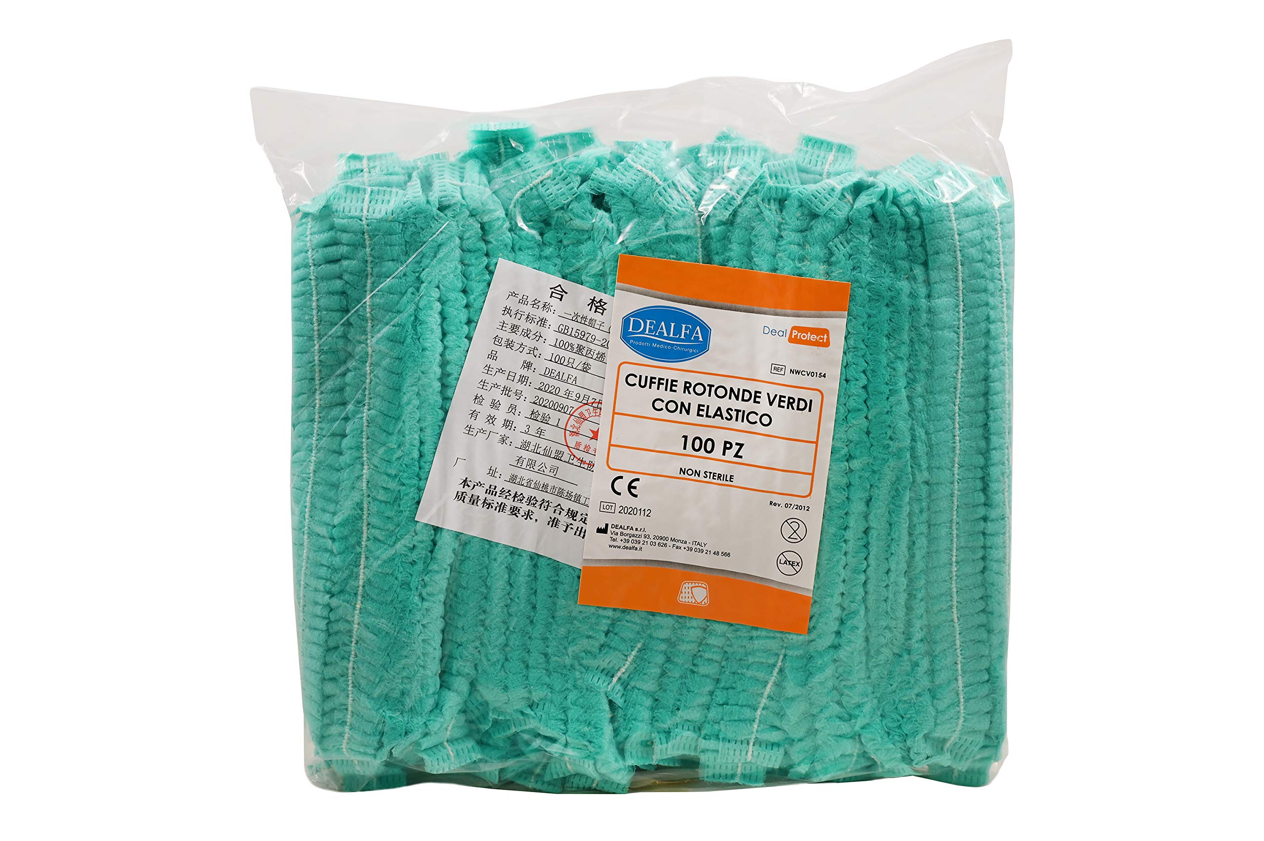 TNT, 100 sztuk, oddychające, miękkie, hipoalergiczne, jednorazowe, zielone, 100 szt, biały