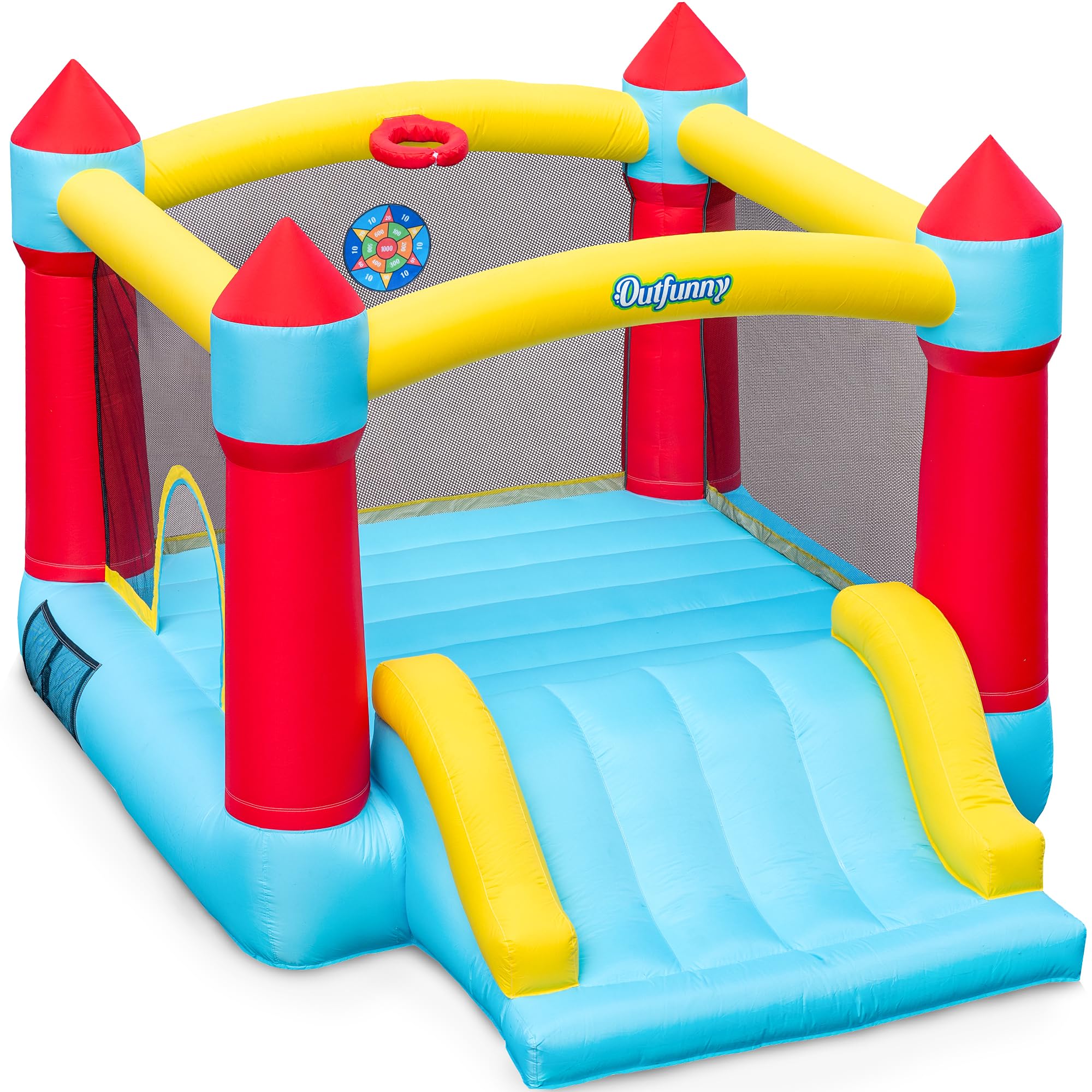 Photo 1 of Outfunny Inflatable Bounce House, Blow up Bouncy House for Big Kids 3-12