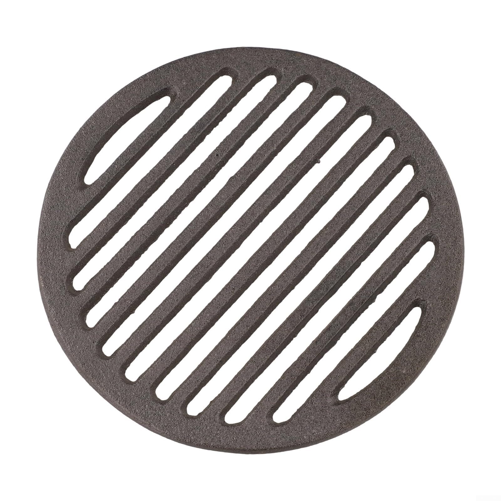 HGCOEYR BBQ Grill Mesh Net, Cast Iron Round Grill Mesh, BBQ Grill Grid For Roasting Meat, 12-25cm(17CM)