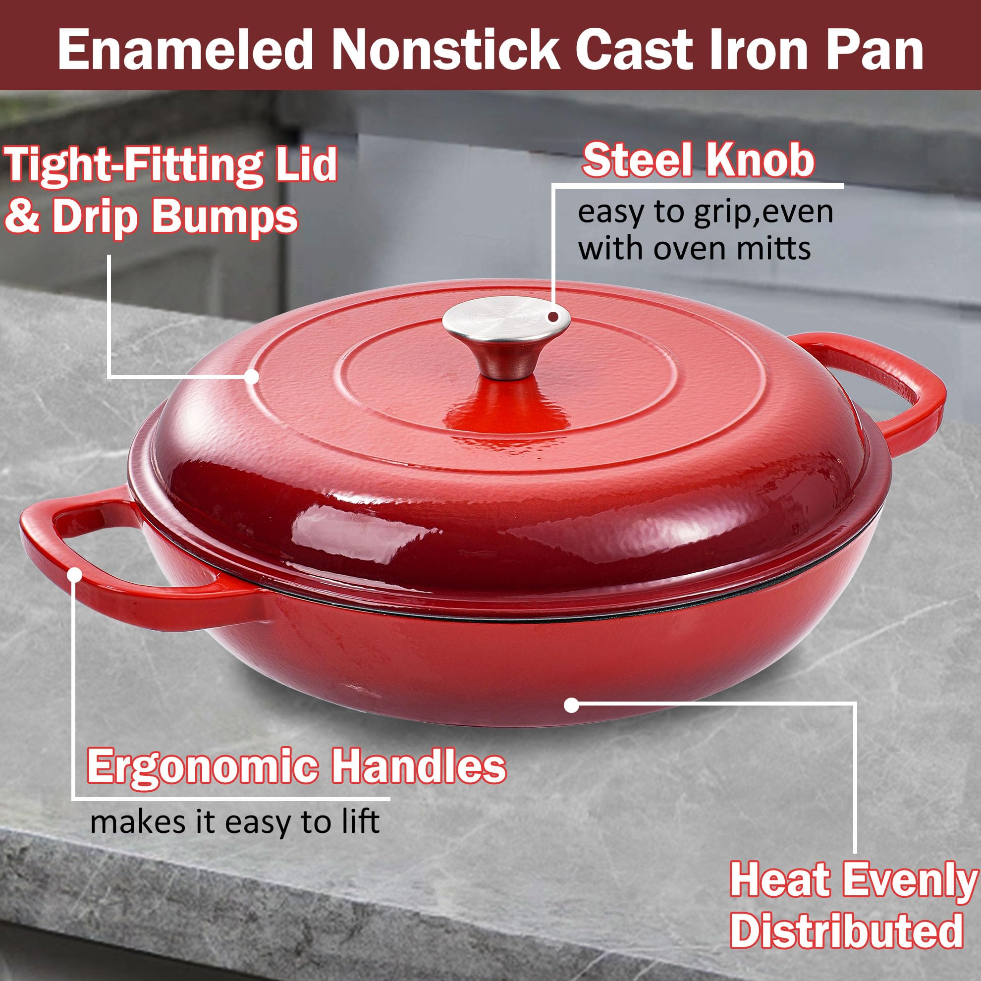 Vivicreate Dutch Oven - 3.5qt Cast Iron -5 Vivicreate Dutch Oven - 3.5qt Cast Iron -5