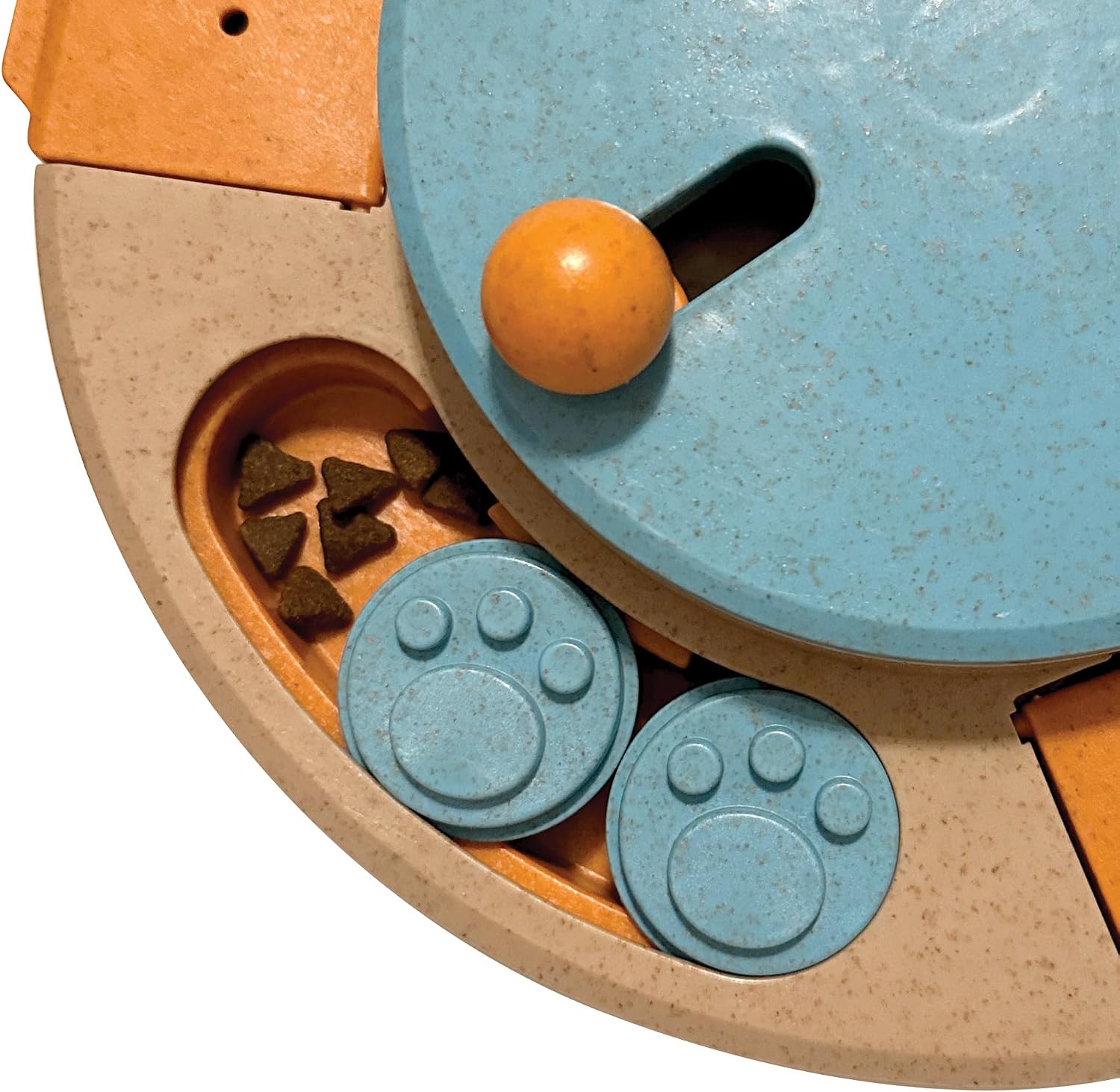 FOUFIT foufouBRAND Round Hide 'n Seek Multi-Play Turntable Puzzle Pet Toy, 10.7-inch Length, Pet Accessories image 2