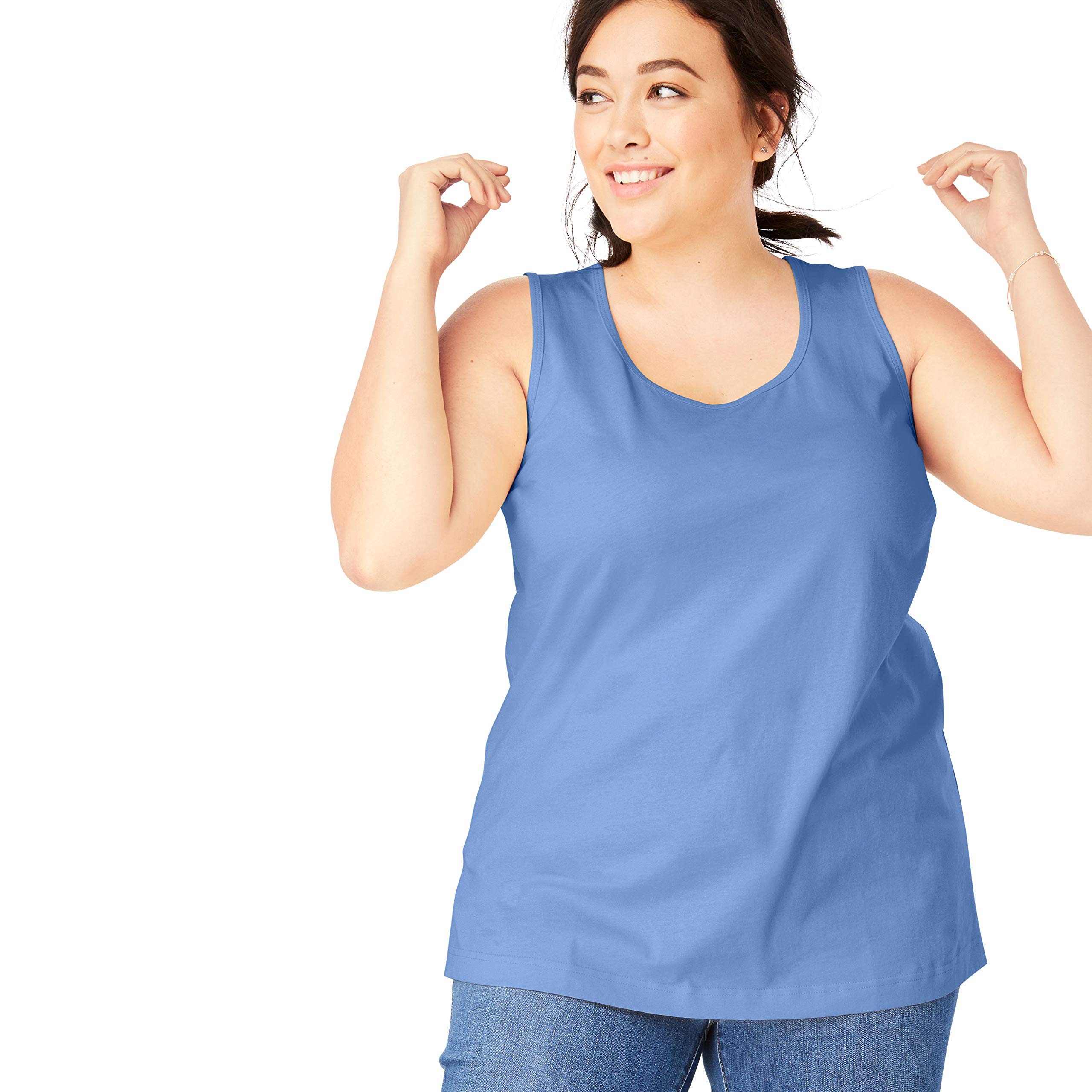 Woman Within Plus Size Perfect Scoopneck Tank (Petite Available)