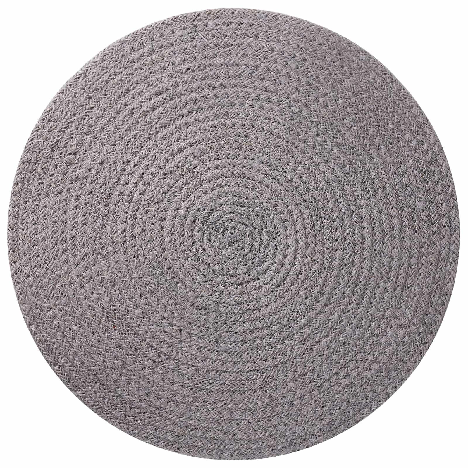 Jute-Untersetzer 12 STK. Grau, 100% Tosse-Jute Platzdeckchen für Tisch