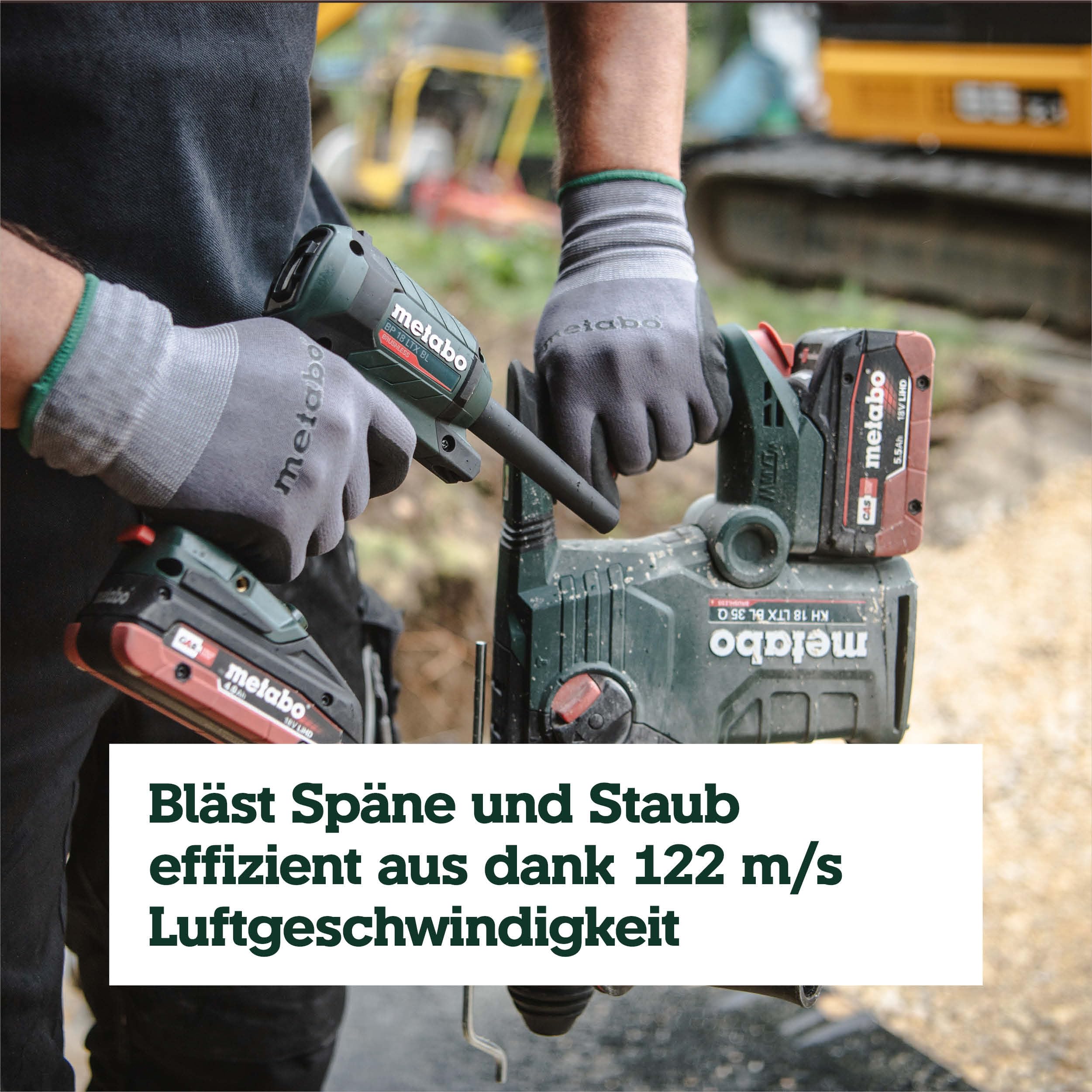 metabo Akku-Blaspistole BP 18 LTX BL, 18V Brushless Gebläse & Luftpumpe