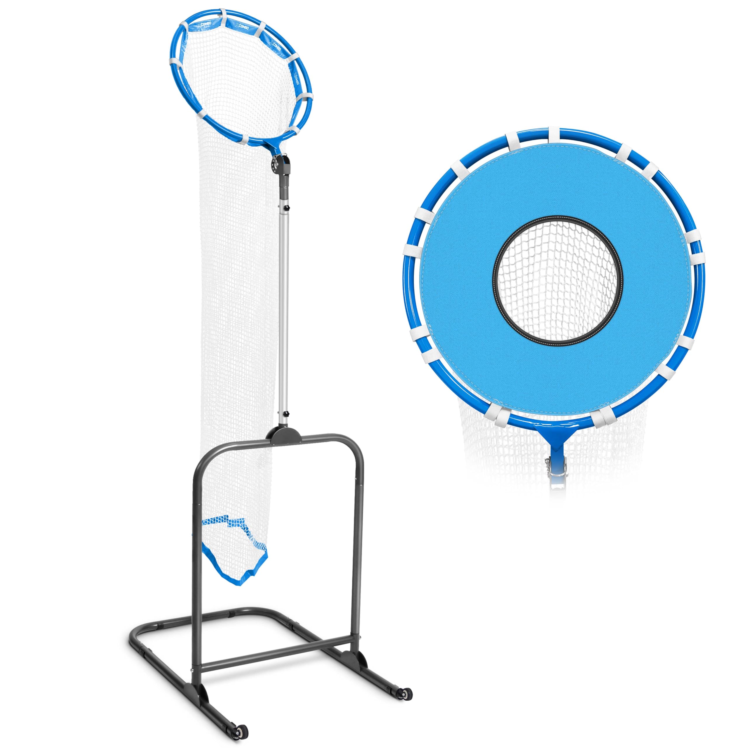 Volleyball Setter Trainer Net Setting Training Equipment Target Practice Indoor or Outdoor, Adjustable Height (4.6 ft-9.8 ft) and Angle for Serving Spiking Drills System