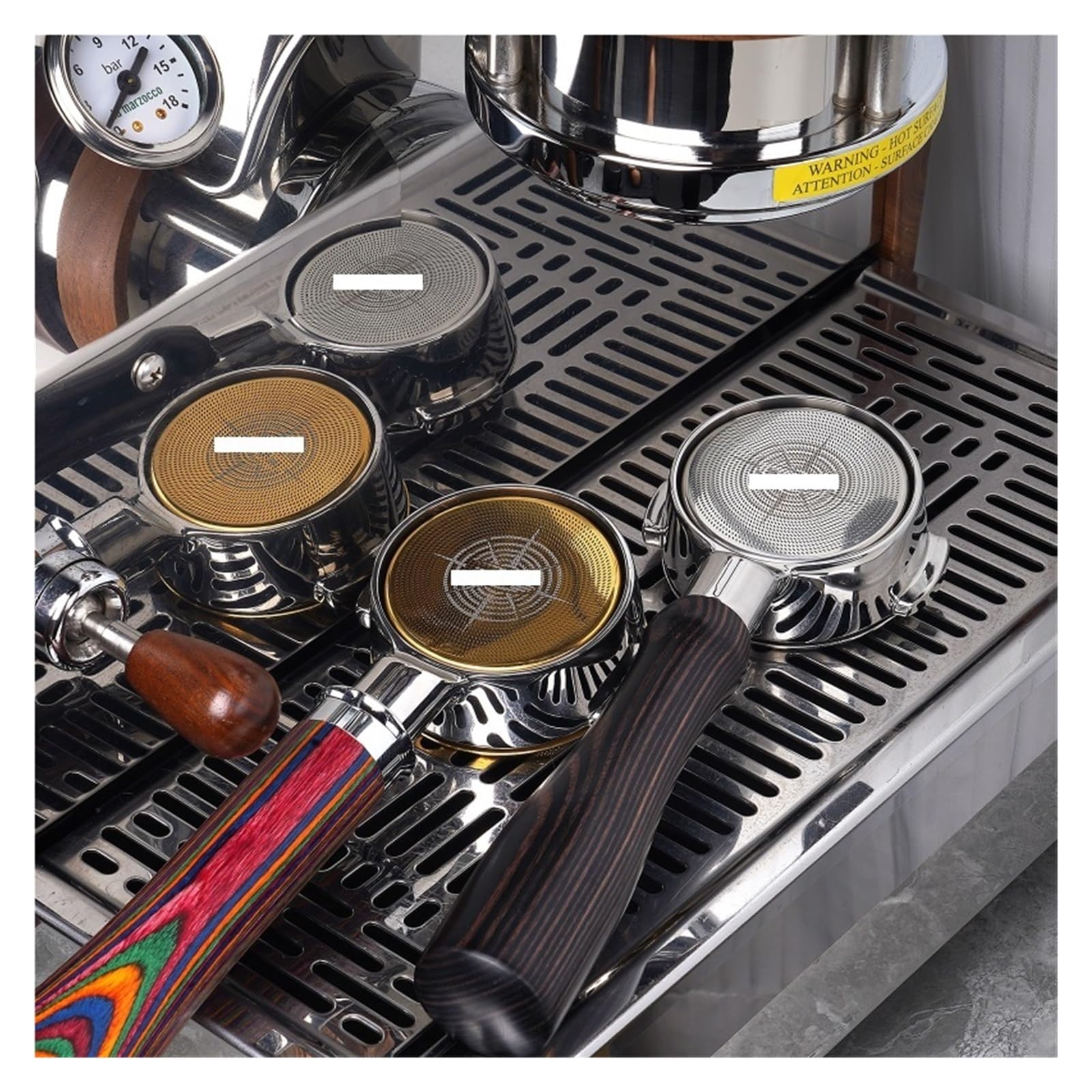 Matriz De Cesta De Filtro De Café De Extracción De Precisión, Compatible Con IKAPE, Espresso De Acero Inoxidable For Portafiltro Sin Fondo(Glod 58MM (22g))