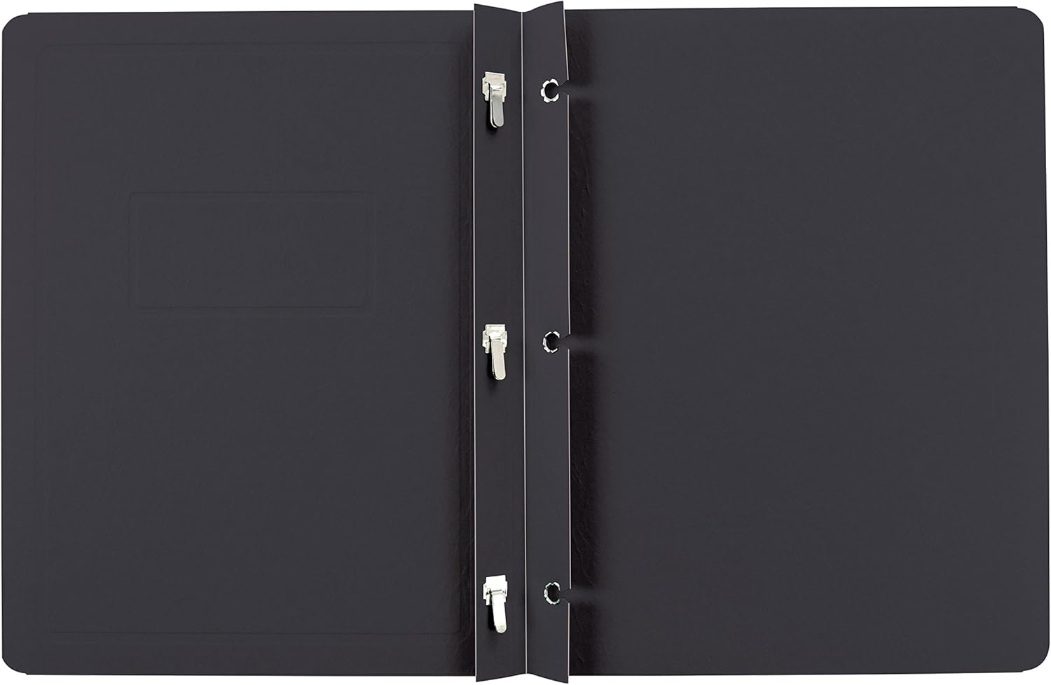 Paper Panel Report Cover, Tang Clip, Letter, 1/2" Capacity, Black, 25