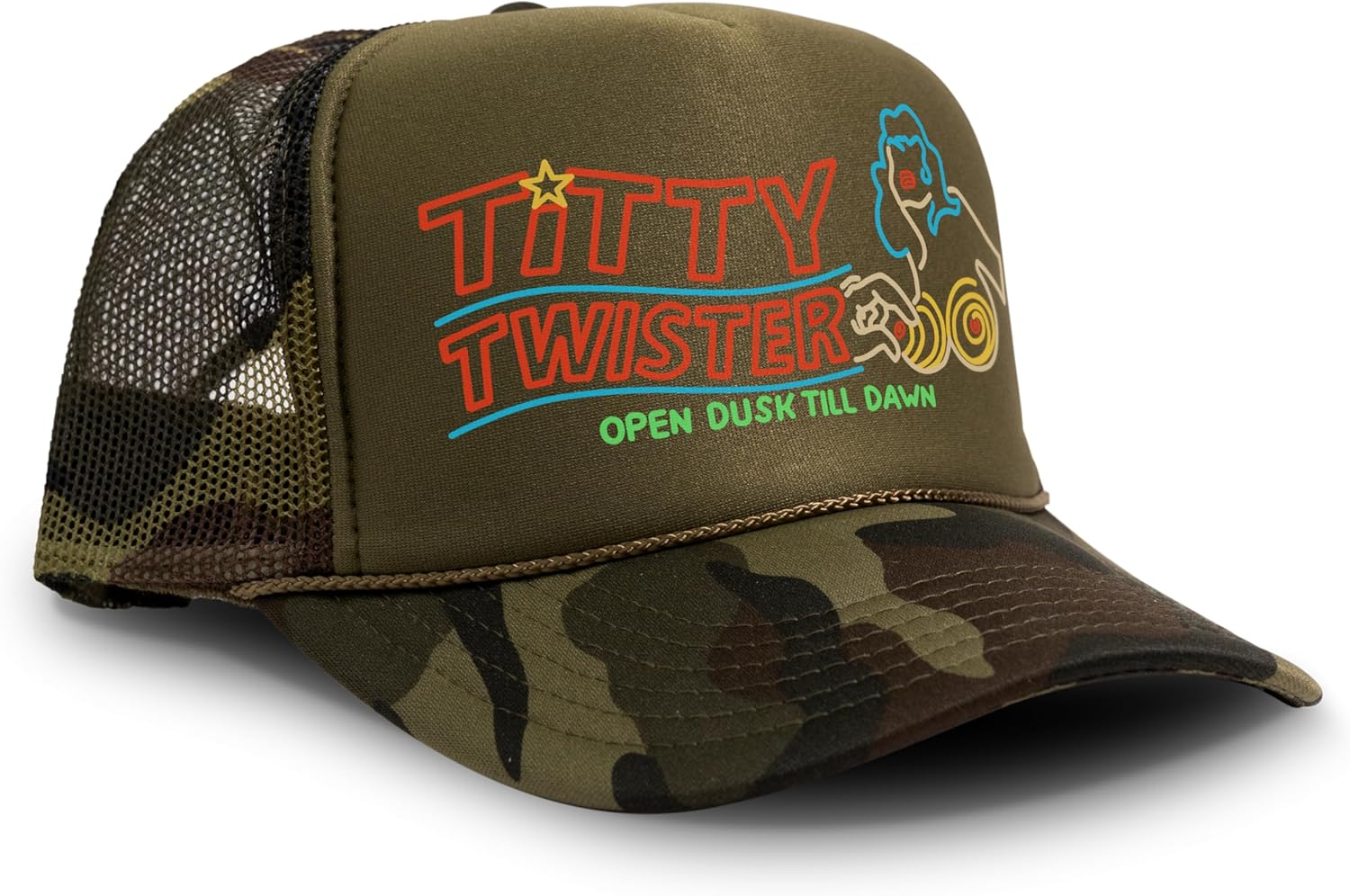 Titty Twister Open from Dusk Till Dawn 90s Horror Inspired Snapback Hat Cap