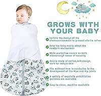 Vista 2 de Saco de Dormir para Recién Nacido, Manta Enrollable para Bebé, 0-3 Meses, Manta Enrollable Ajustable en 3 Direcciones, 100% Algodón Rayón, Bolsa