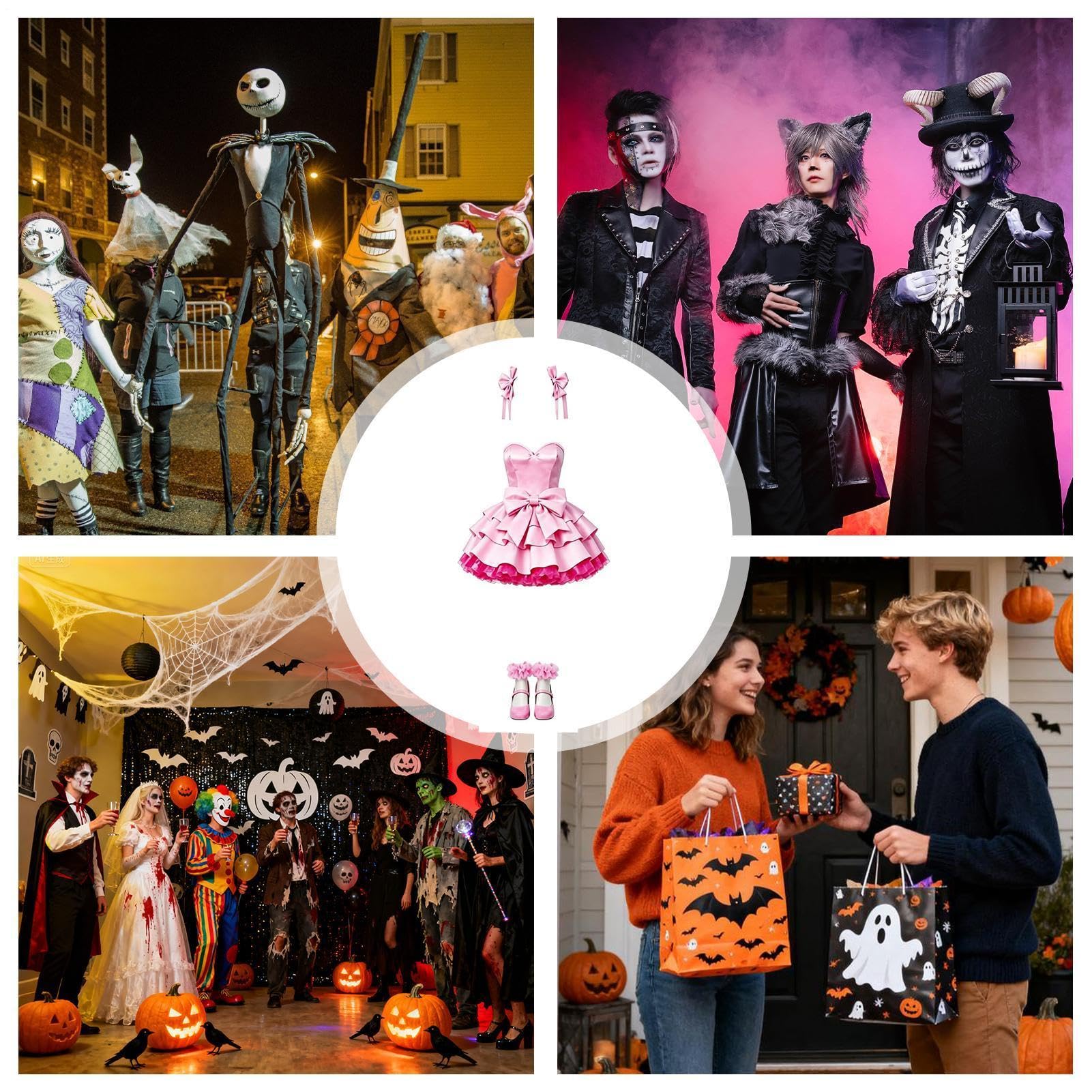 Sukienka Halloweenowa Zestaw Strojów Do Zabawy W Przebieranie I Odgrywanie | Kostium Cosplayowy Na Maskaradę, Przyjęcia Świąteczne, Imprezy Klubowe, Noce Oraz Festiwale