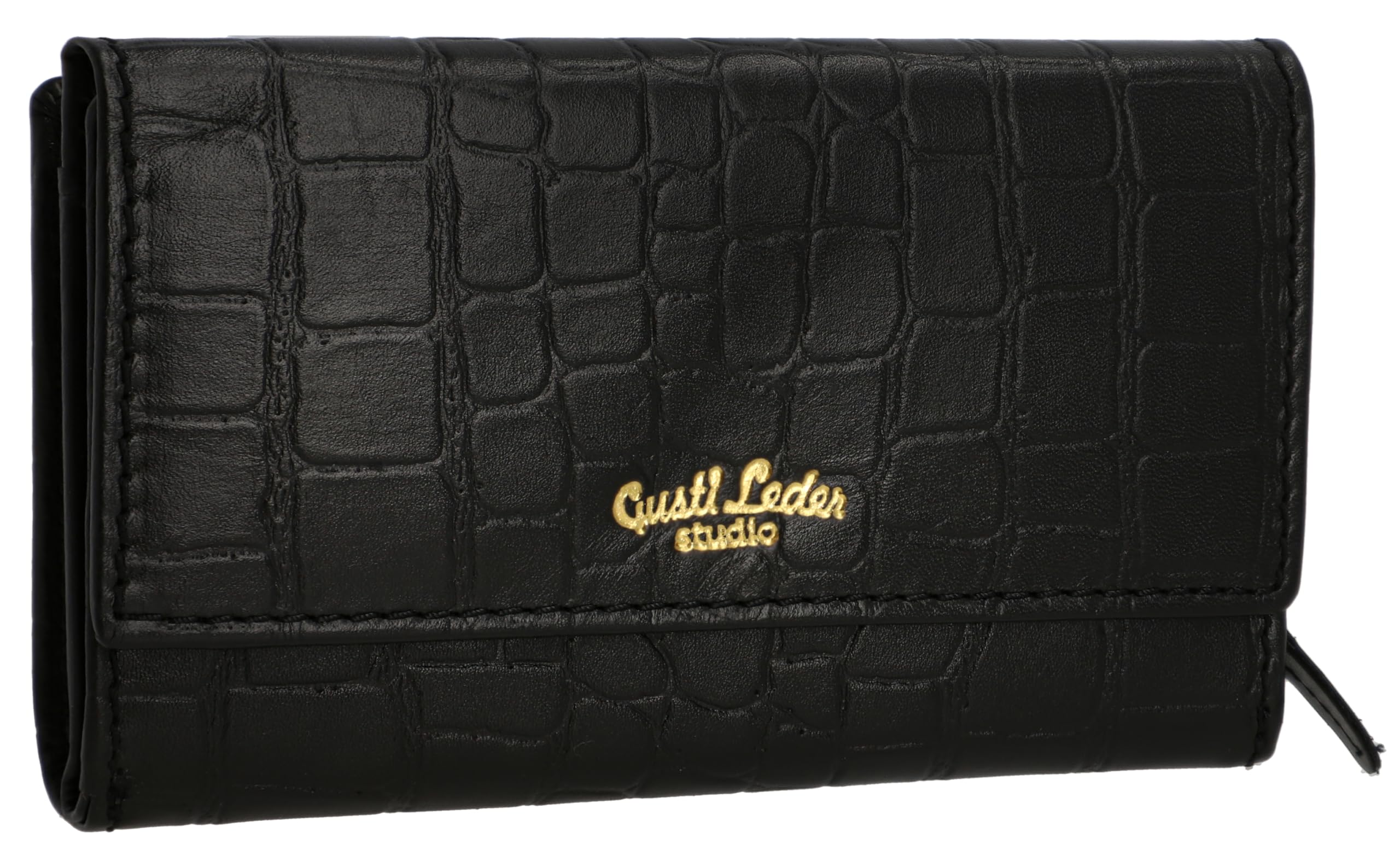 Gusti Gloria - Cartera de piel para mujer, color negro, Negro , Clásico