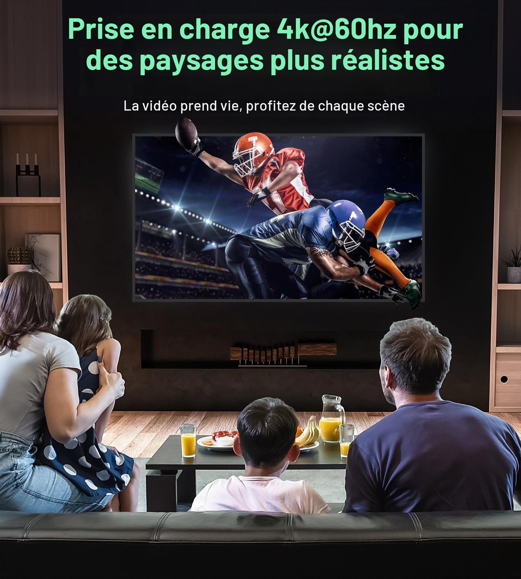 GANA Commutateur HDMI 4K 60Hz Splitter Aluminium Bi-Directionnel 2 Entrées 1 Sortie