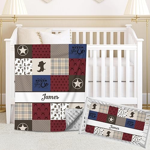 Juego de ropa de cama personalizado para cuna para bebés niños y niñas, juegos de ropa de cama personalizados para cuna de bebé con nombre, ropa de