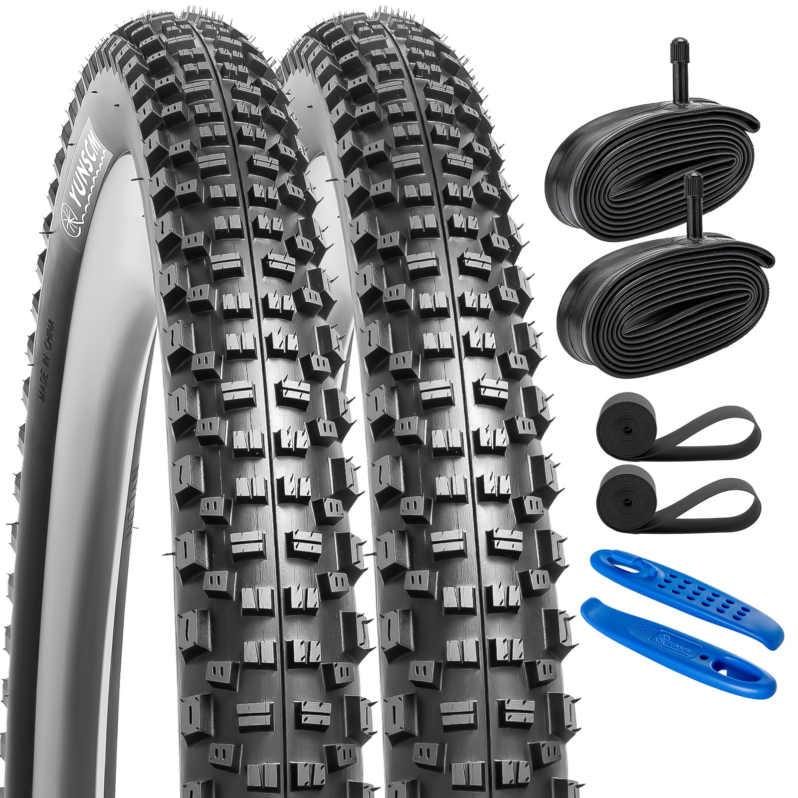 YunSCM 2Pcs 120TPI Nylon Pannensicher 26 Zoll Fahrradreifen 26X2.25 Mantel 57-559 Kompatibel Stadt/Straßen/Langlauf/Mountainbike 26x2.20 26x2.25 26x2.30 Faltbarer Reifen