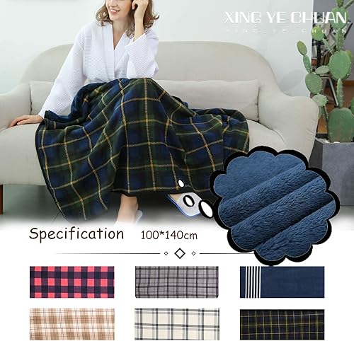 Miniatura 6 de XING YE CHUAN Manta de forro polar, cómoda manta de poncho con botones, manta de felpa sin mangas, para mujer, cubierta de capa para diseño ligero