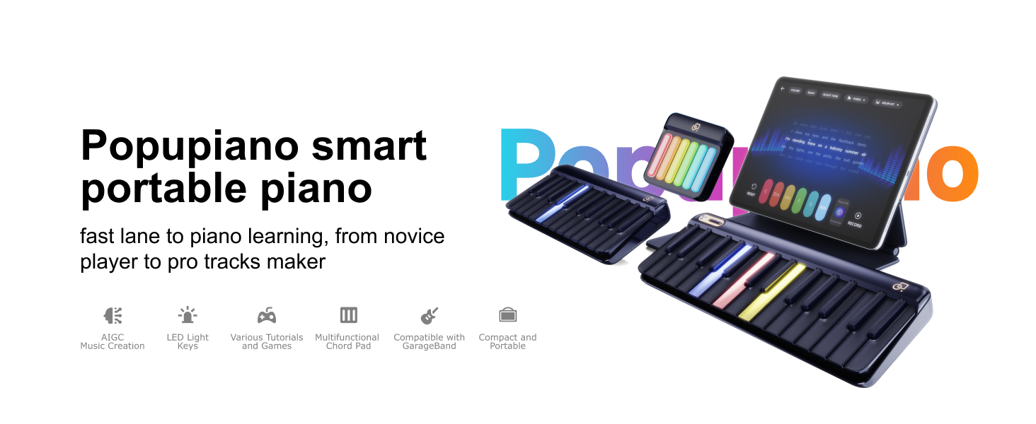Amazon.com: Popupiano Smart Piano Keyboard,59-Key Digital Piano