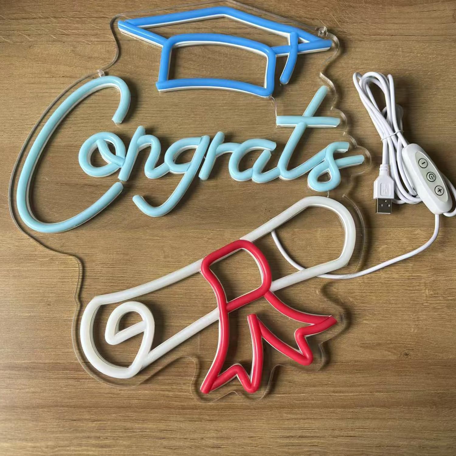 Xusdamyj Congrats Neon Sign, Custom Neon Sign Class of 2025, Graduation Party Decor, Personalized Gift, Color 8 - Image 4