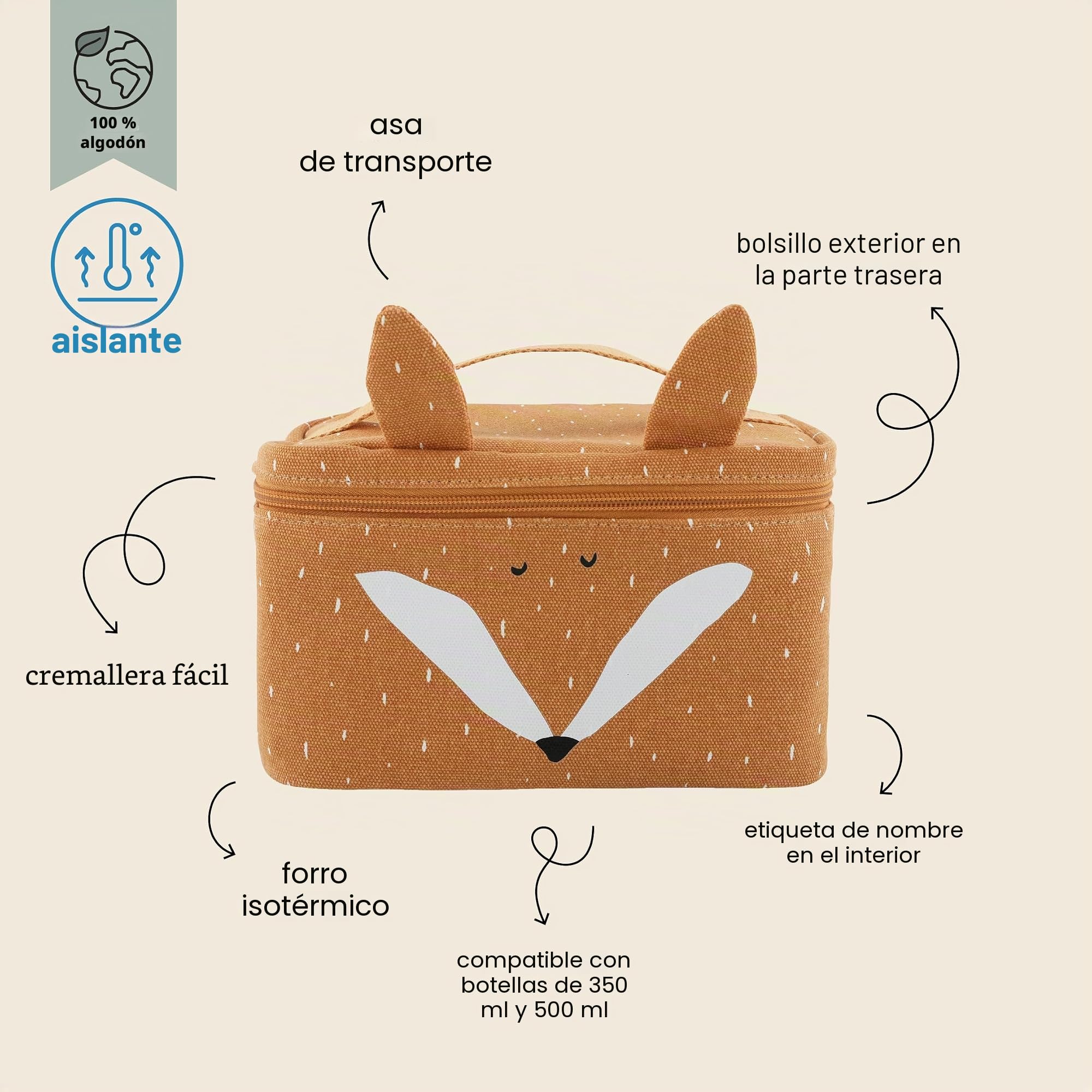 Trixie 20-210 - Lonchera de algodón, 5,2 litros, color naranja