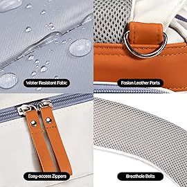 Frank Mully Diaper Bag Backpack Large Multifunction Travel Baby Bag for Mom Dad Cream White