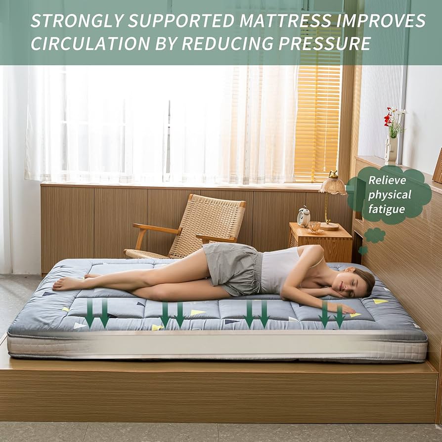 マットレス Treasure Amazon.com: MAXYOYO Grey Triangle Futon Mattress, Japanese