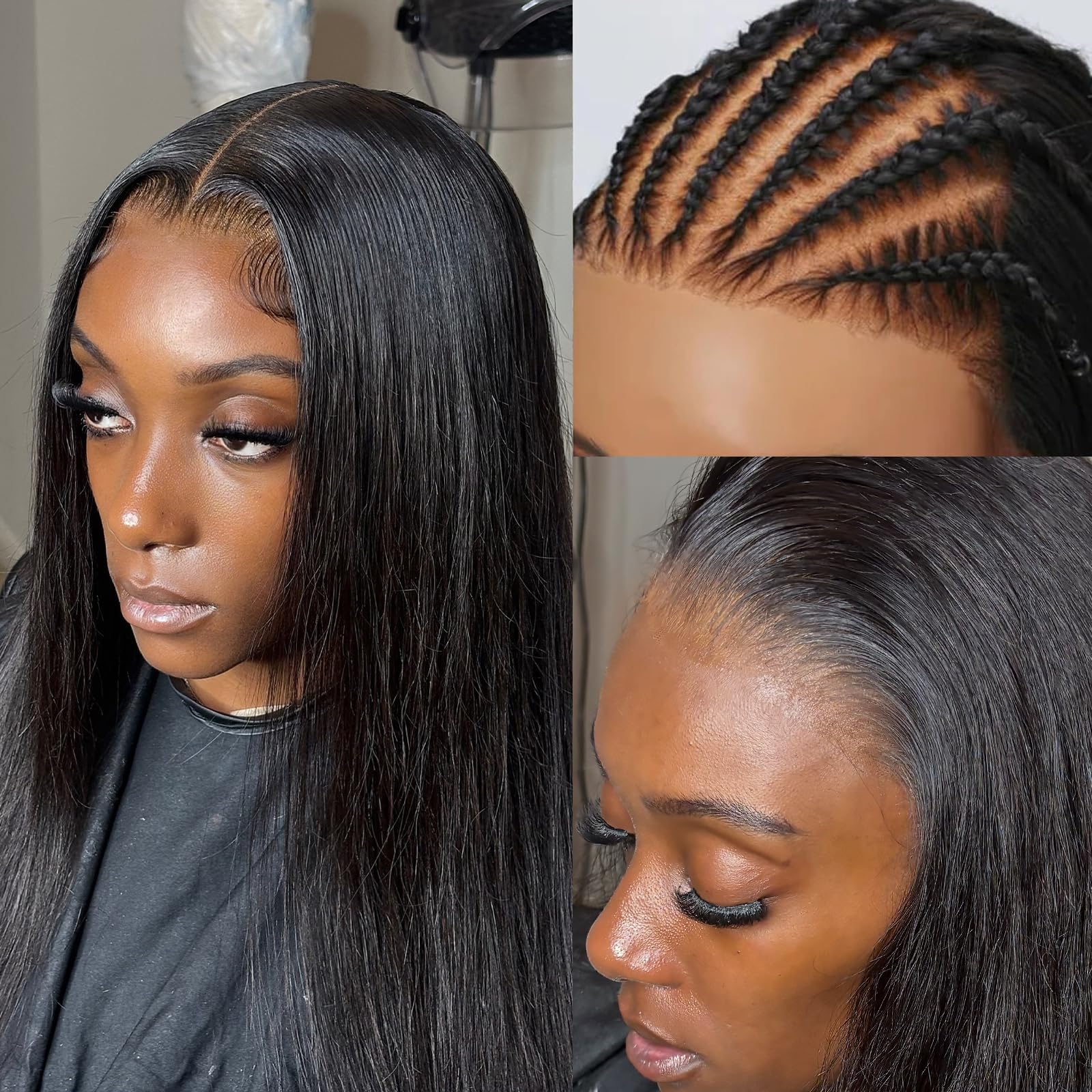 22 Inches 9X6 HD Max Lace Straight Glueless Wig Human Hair With Drawstring 200% Density Wig Natural Woman Wig Human Hair Glueless Pre Plucked Pre-Cut For Women Friendly To Beginners - View #7