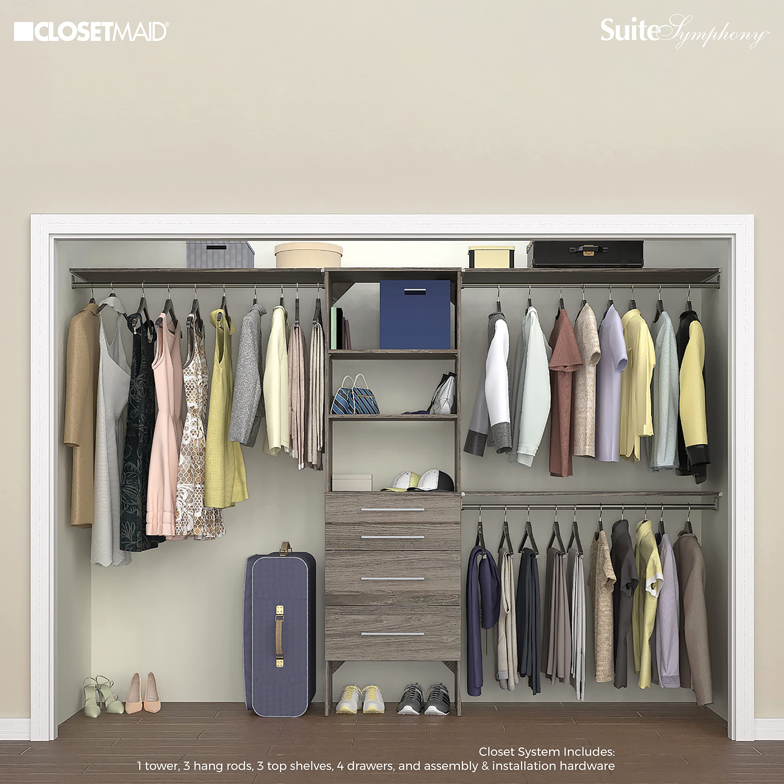 Closetmaid Closet Organizer Kits ClosetMaid System Organizer Kit 78" H