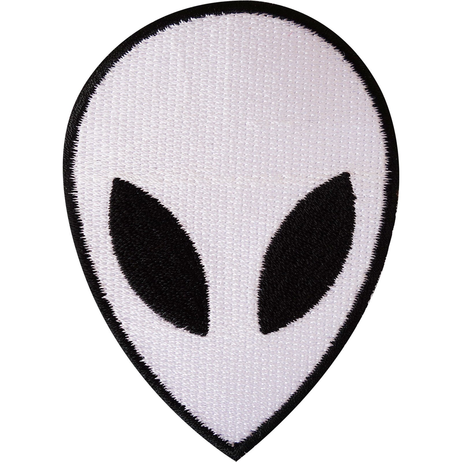 Ellu White Alien Iron On Patch/Sew On Clothes Bag Jacket Nasa Space Ufo Embroidery Badge