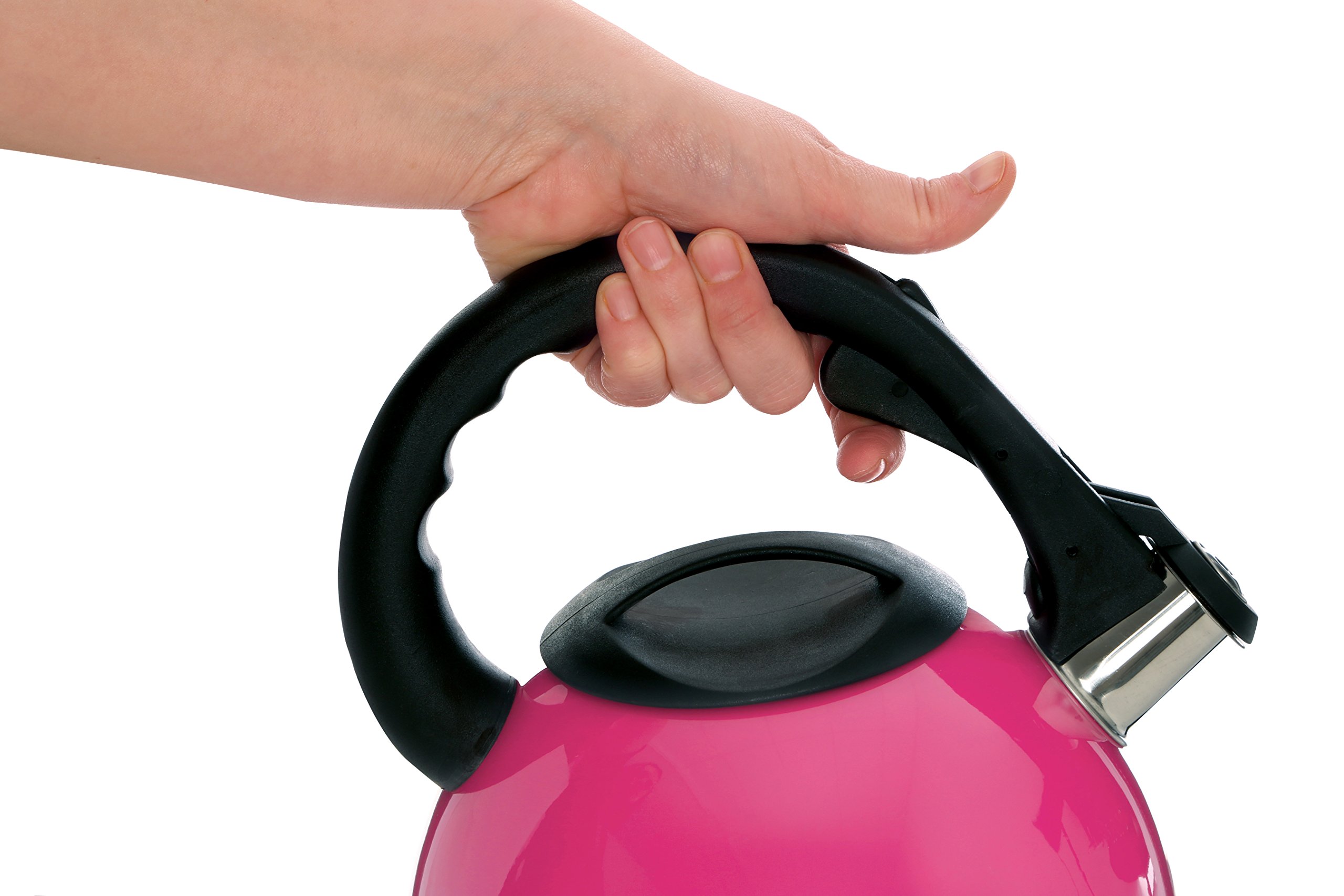 Premier Housewares 0505131 Bouilloire Sifflante Acier Inoxydable Fuchsia 2,5 L