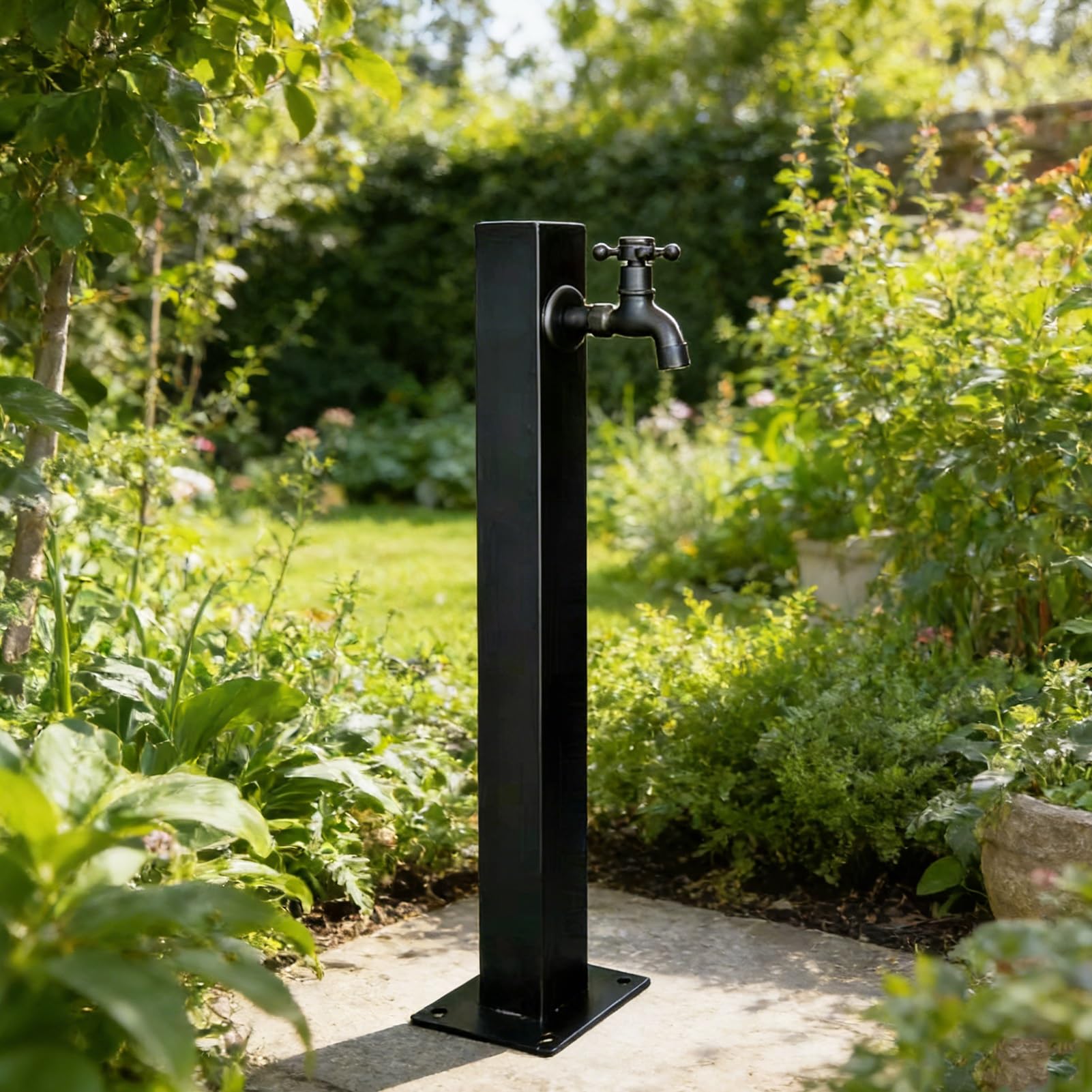 SDCFFC Stainless Steel Outdoor Water Column Garden Pillar Water Tap, Antifreeze Faucet Extender Pedestal Faucet, Decorative Water Dispenser Hydrant Standing Outdoor Spigot