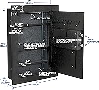 Vista 3 de Viking VS-52BLX caja de seguridad biométrica, con huella digital, escondida en la pared