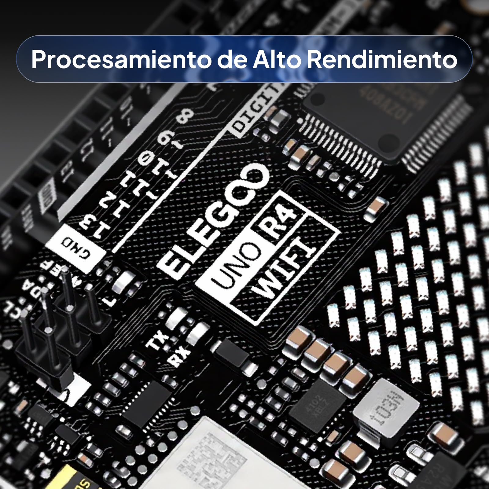 ELEGOO UNO R4 Super Starter Kit Compatible with Arduino para Principiantes | 48 MHz Procesador, más de 200 componentes, STEM kit de electrónica y programación, tutoriales en línea, para estudiantes