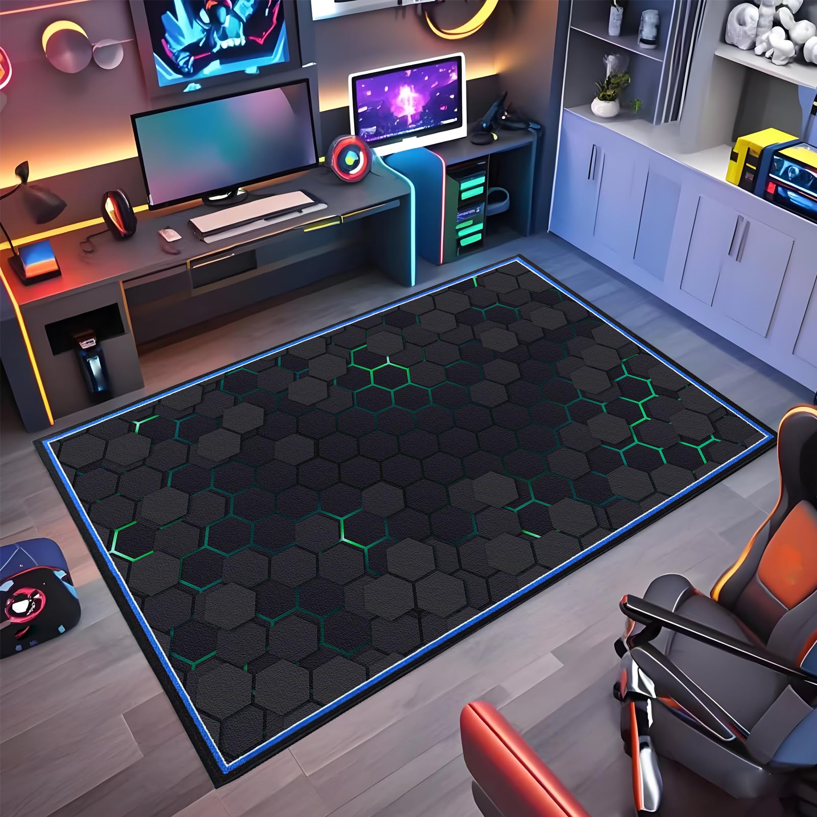 Gaming Chair Mat Non-slip Office Chair Mat for Hardwood Floor 160 x 180 cm Heavy Duty Office Chair Mats for Carpeted and Hardwood Floor Multi-Purpose Floor Protector for Home Office Gaming Room